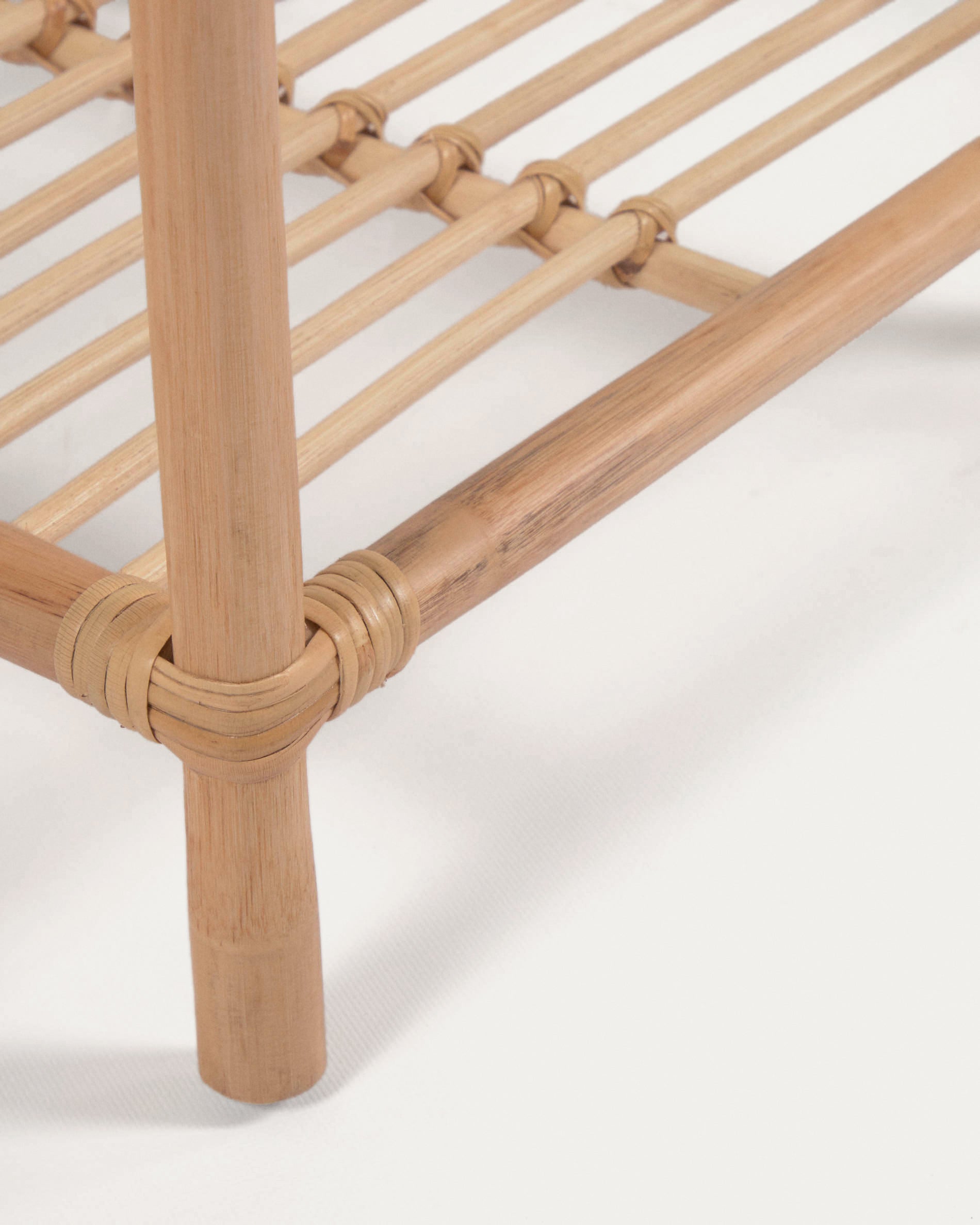 Ormela rattan shelving unit with natural finish, 40 x 80 cm - Detail