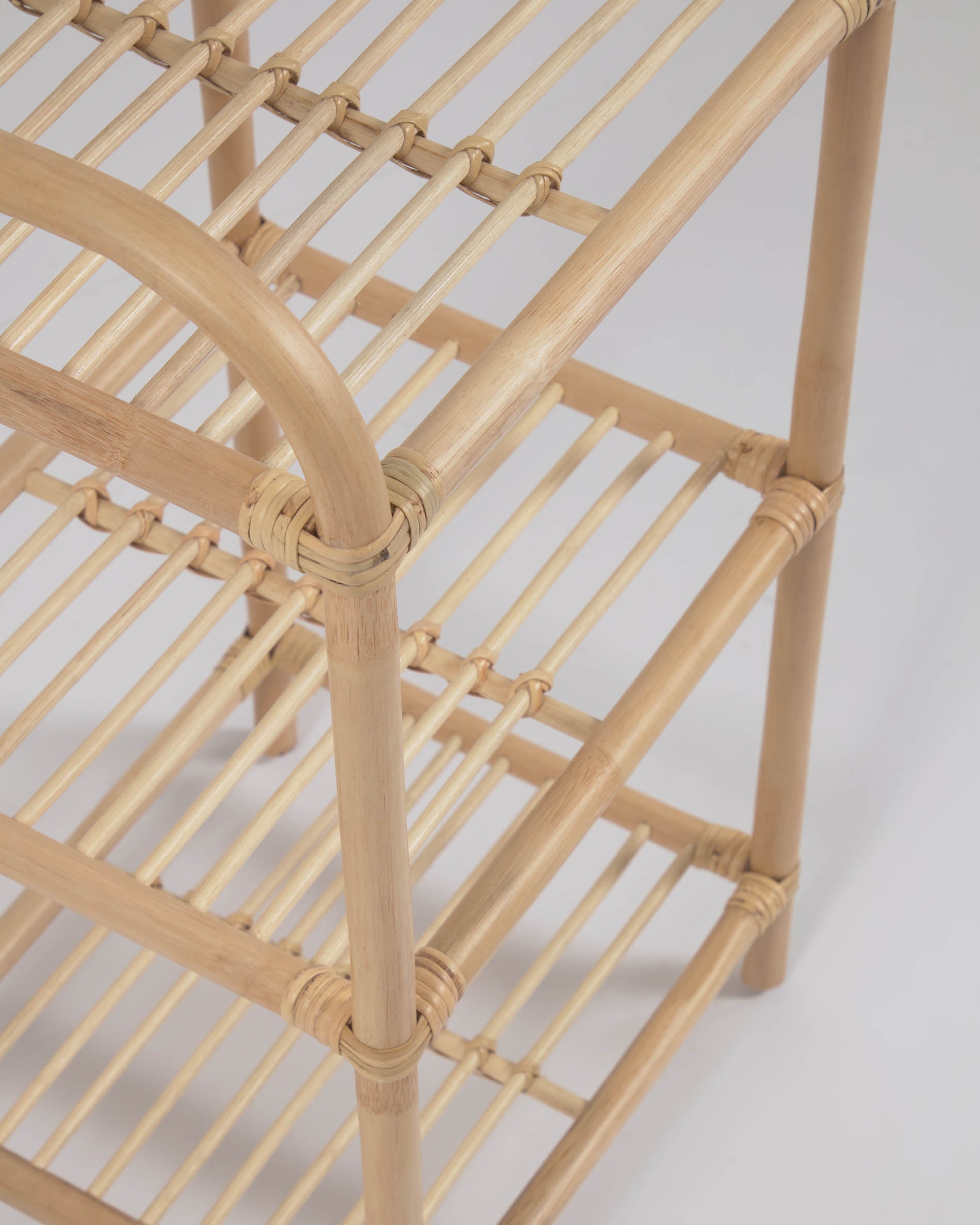 Ormela rattan shelving unit with natural finish, 40 x 80 cm - Detail
