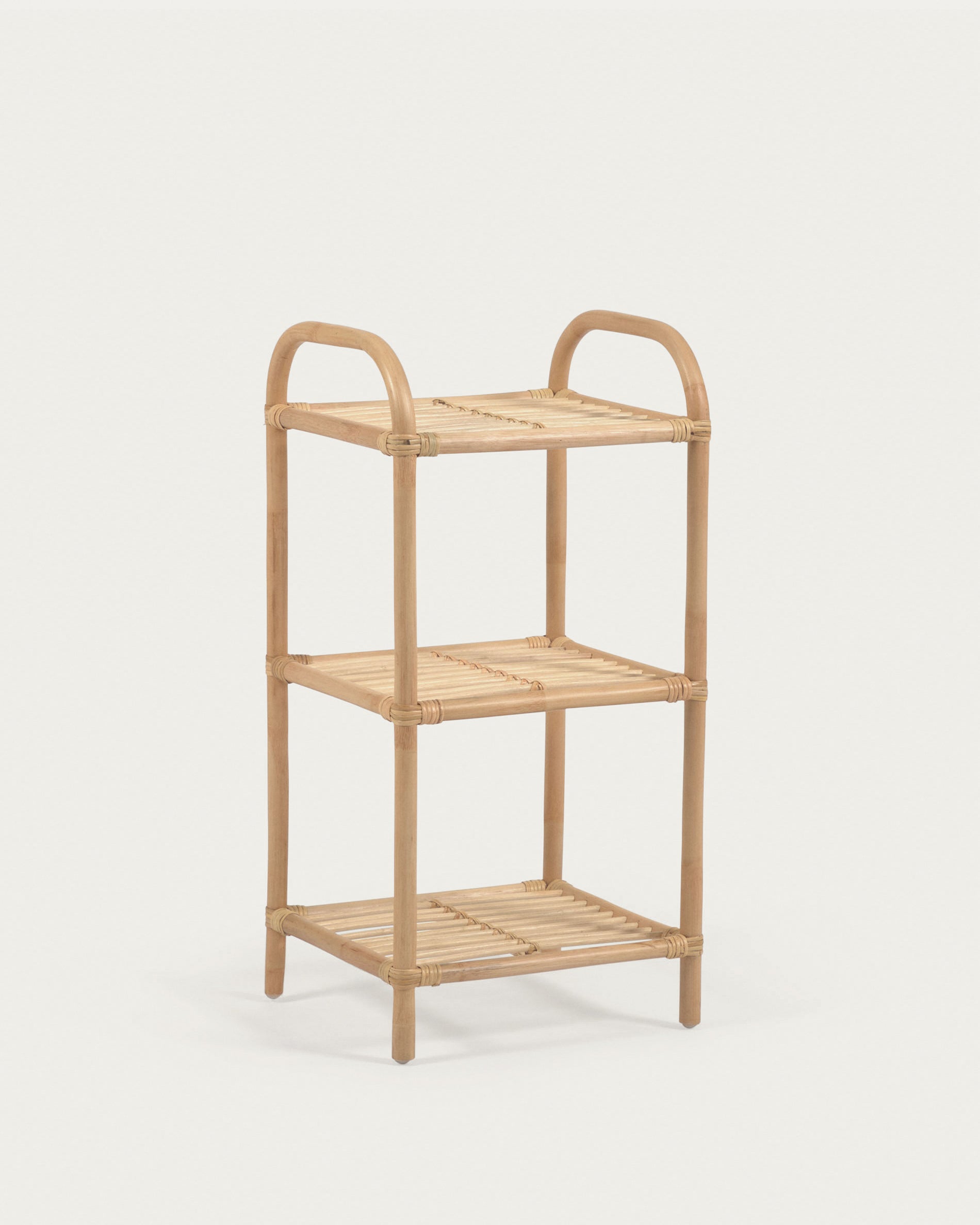 Ormela rattan shelving unit with natural finish, 40 x 80 cm - Product View