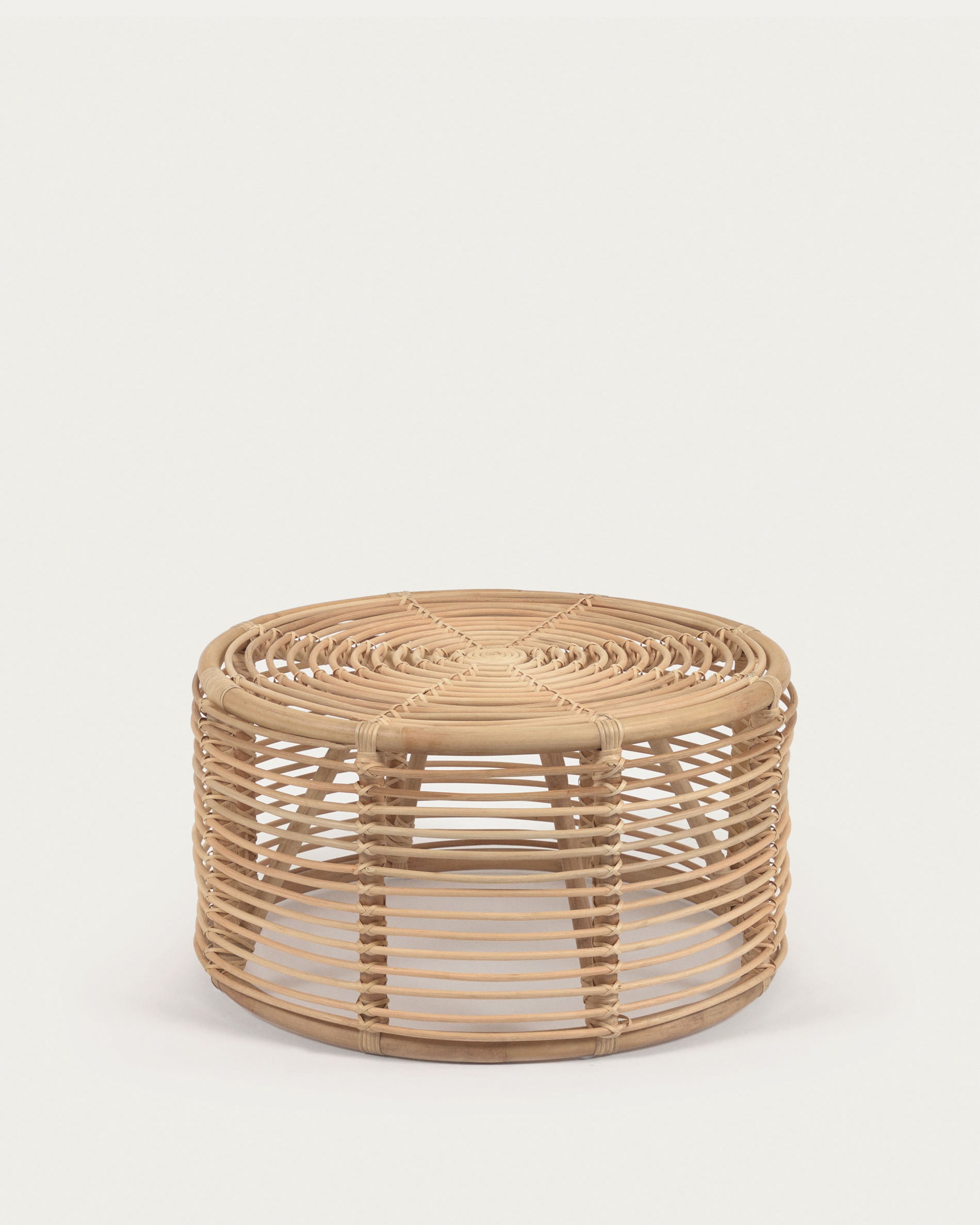Round Kohana coffee table in rattan with natural finish Ø 66 cm - Product View