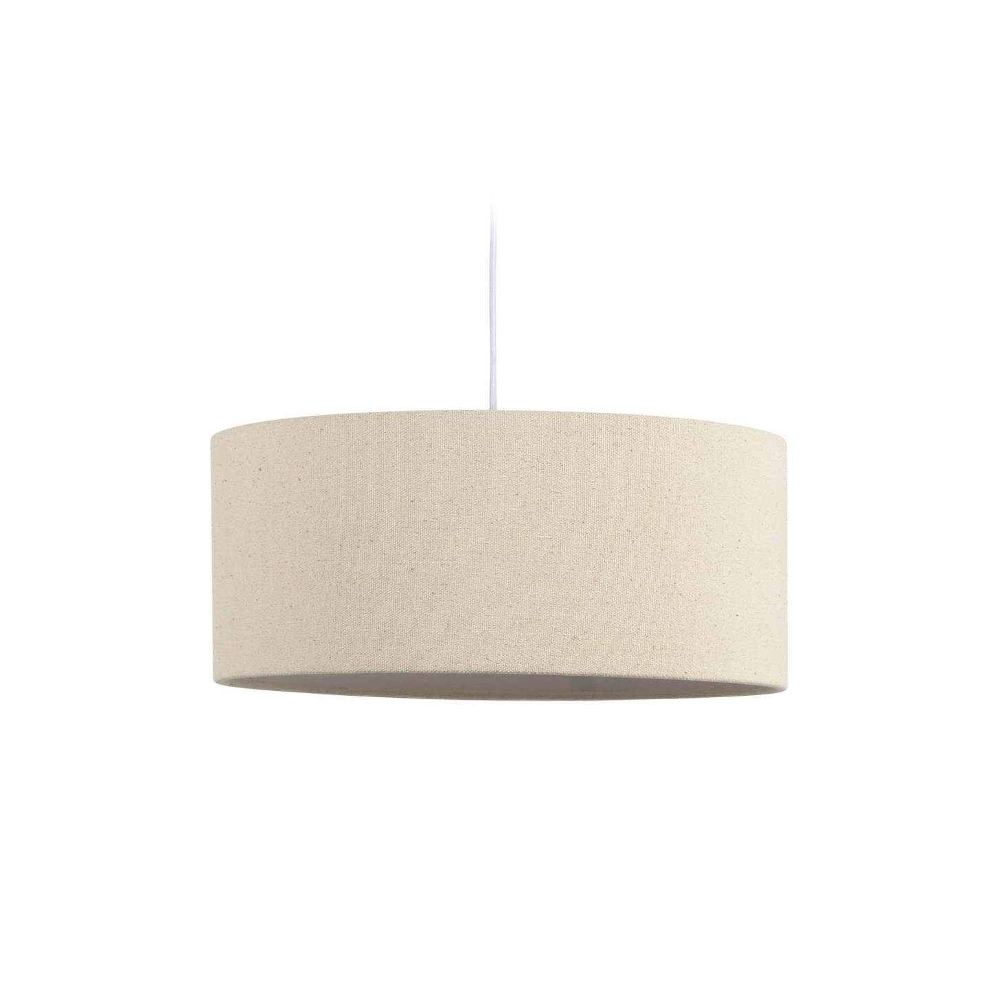 Nazli large linen ceiling light shade with beige finish Ø 50 cm - Product Image
