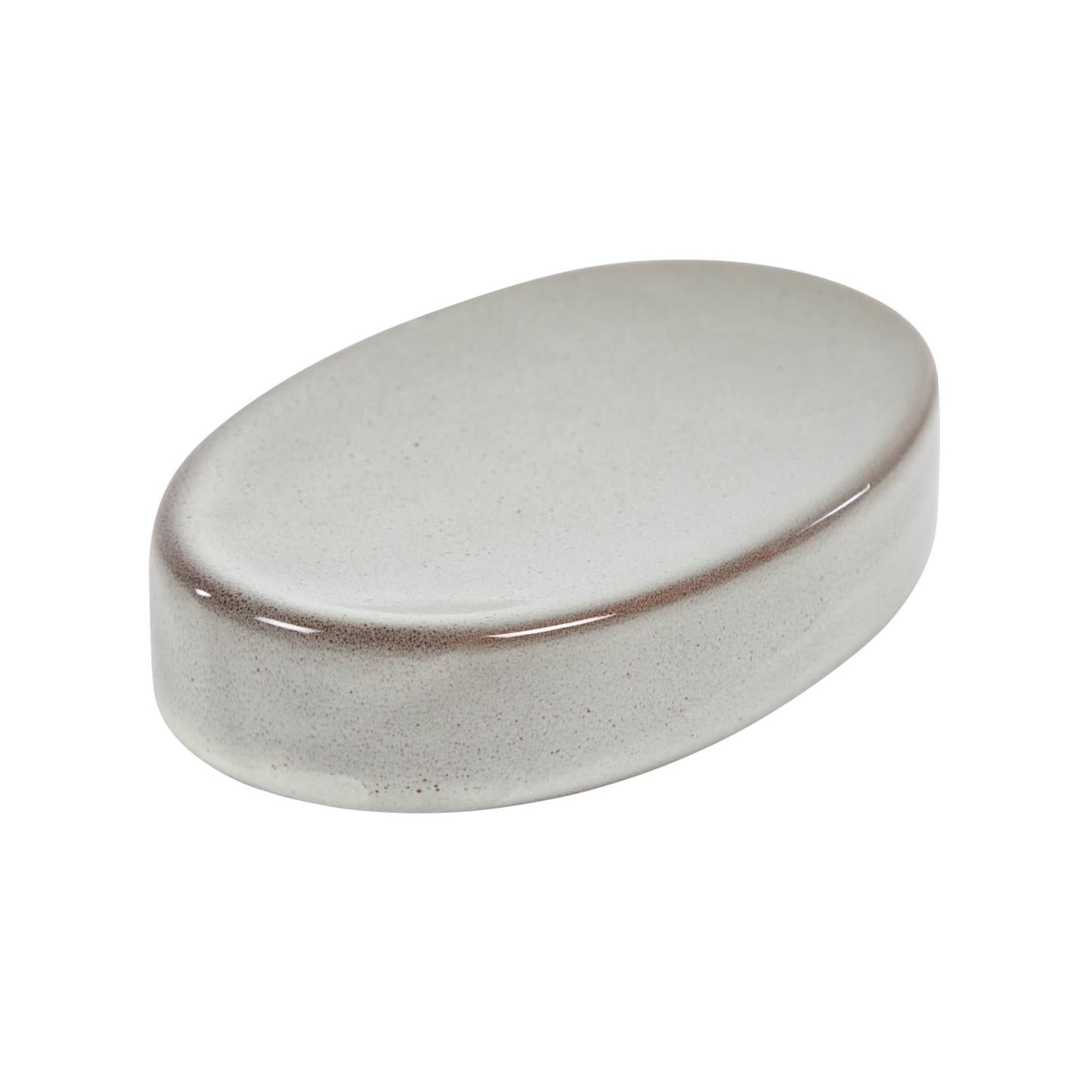 Chavela grey ceramic soap dish - Product Image