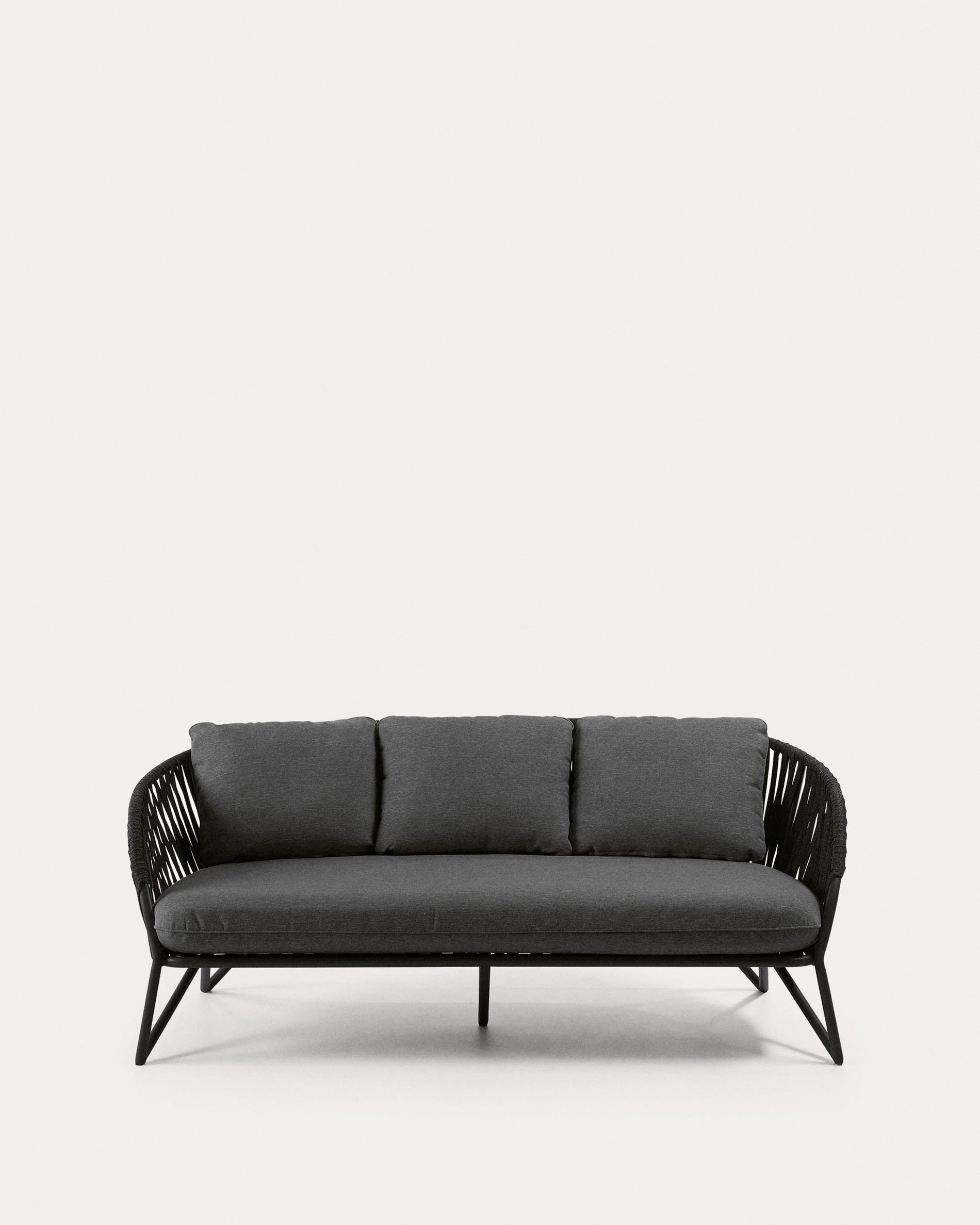 3 seater Branzie sofa in black cord, 180 cm - Product View
