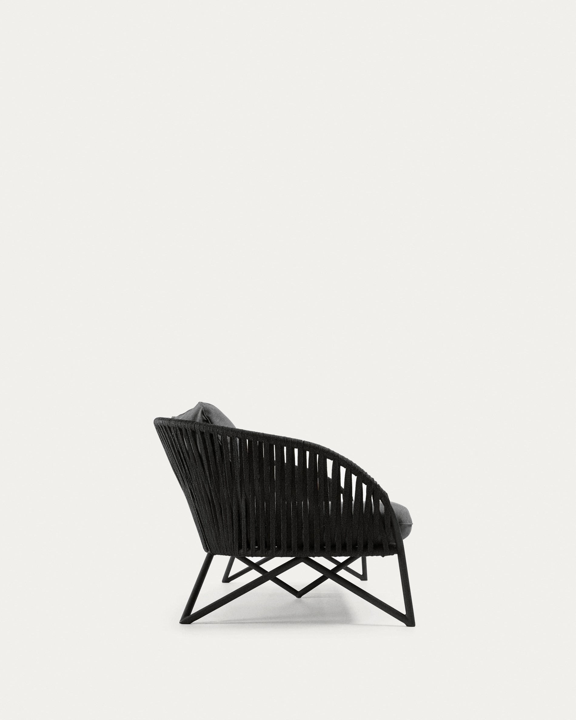 3 seater Branzie sofa in black cord, 180 cm - Product View