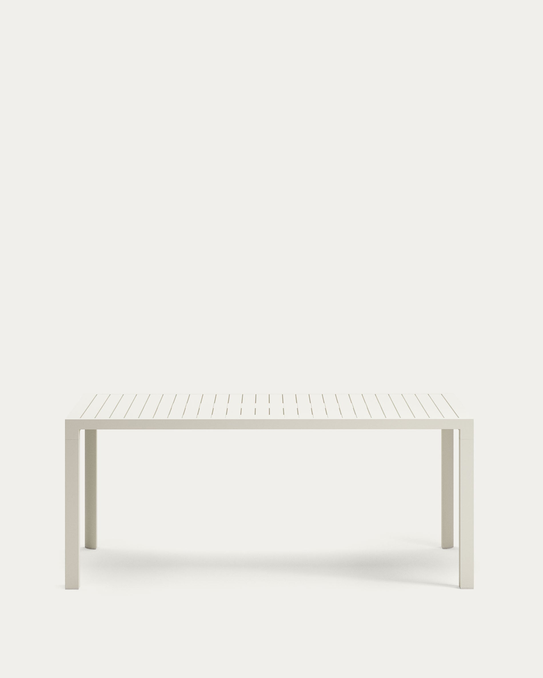 Culip aluminium outdoor table with white finish, 180 x 90 cm - Product View