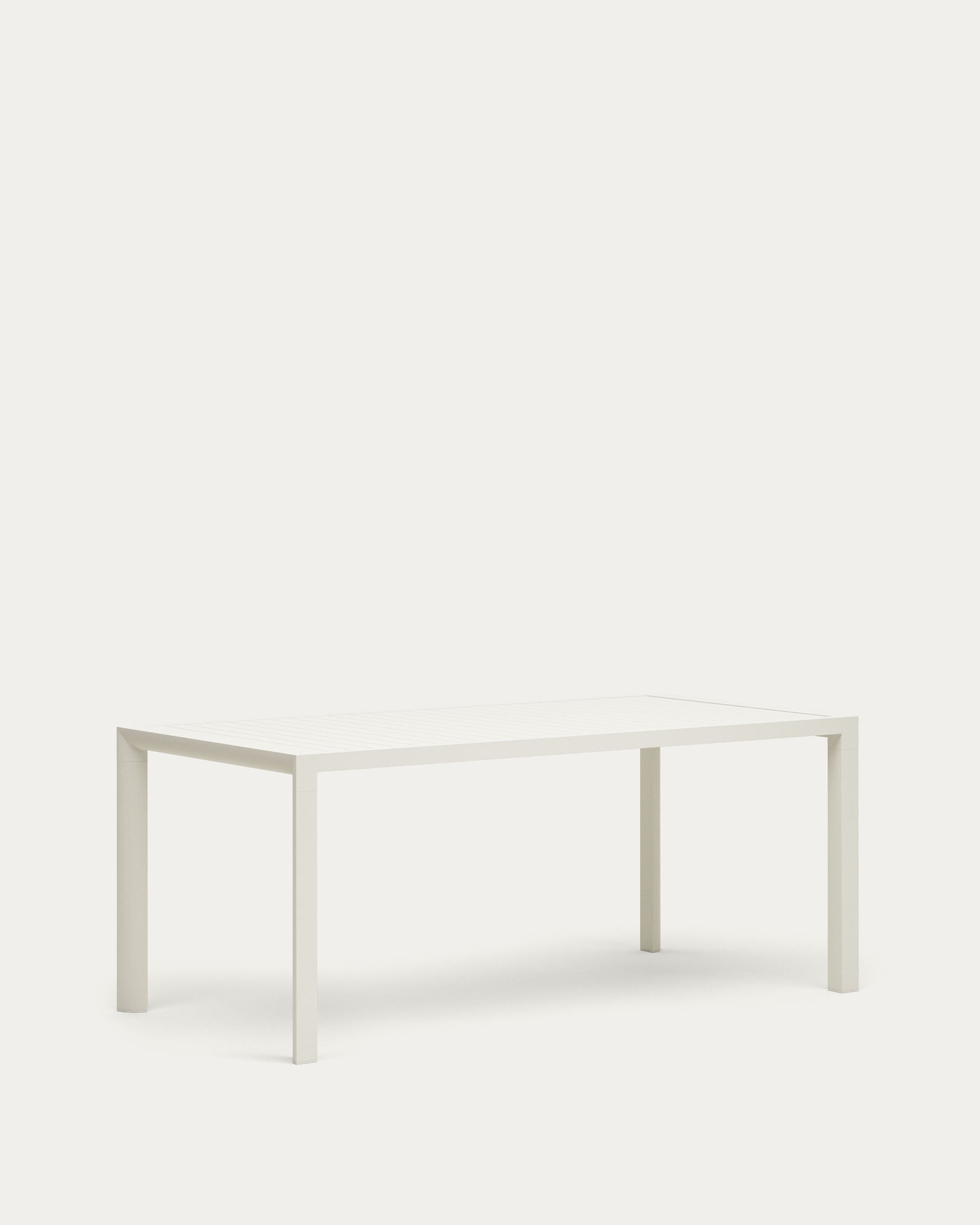 Culip aluminium outdoor table with white finish, 180 x 90 cm - Product View