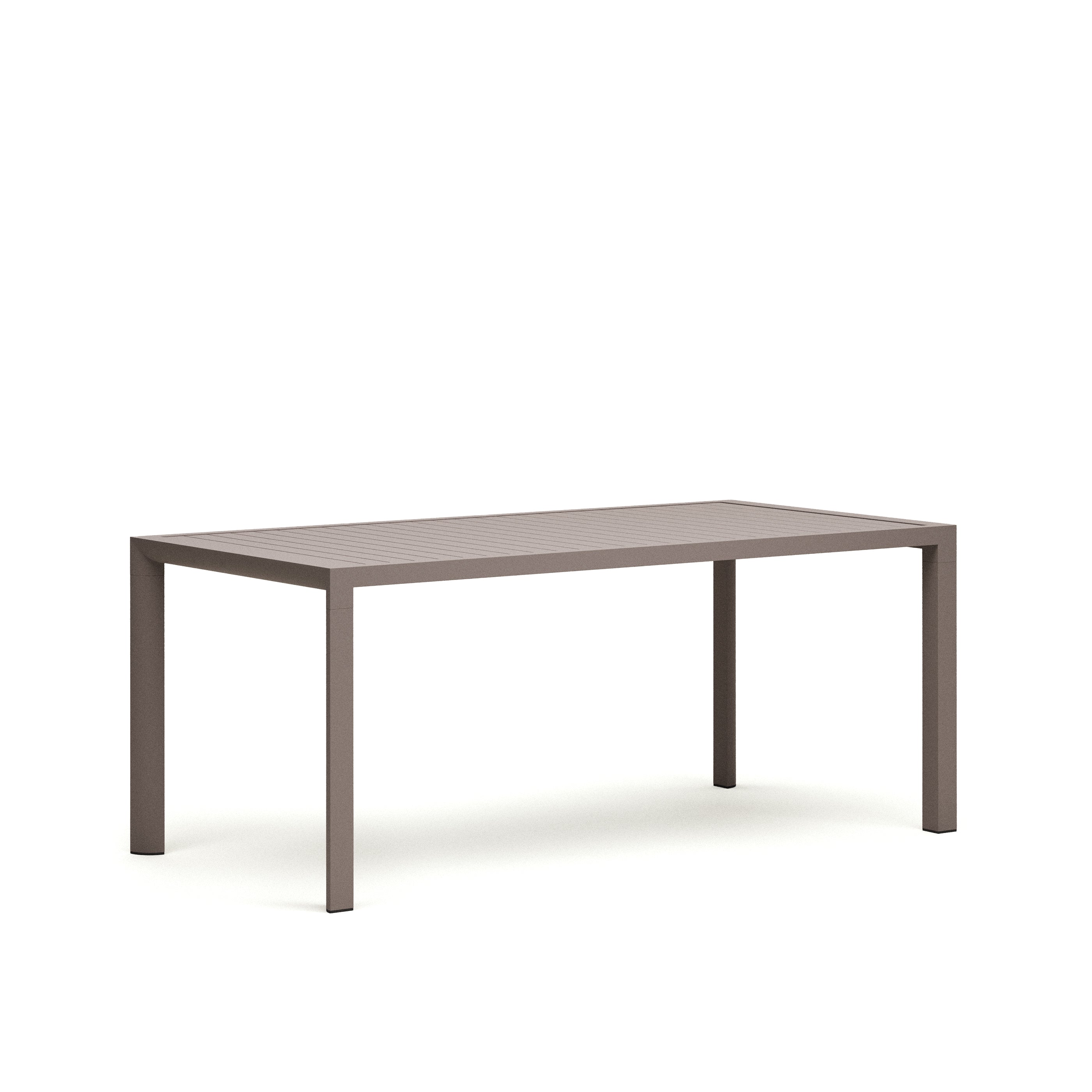 Culip aluminium outdoor table in powder coated brown finish, 180 x 90 cm - Product Image