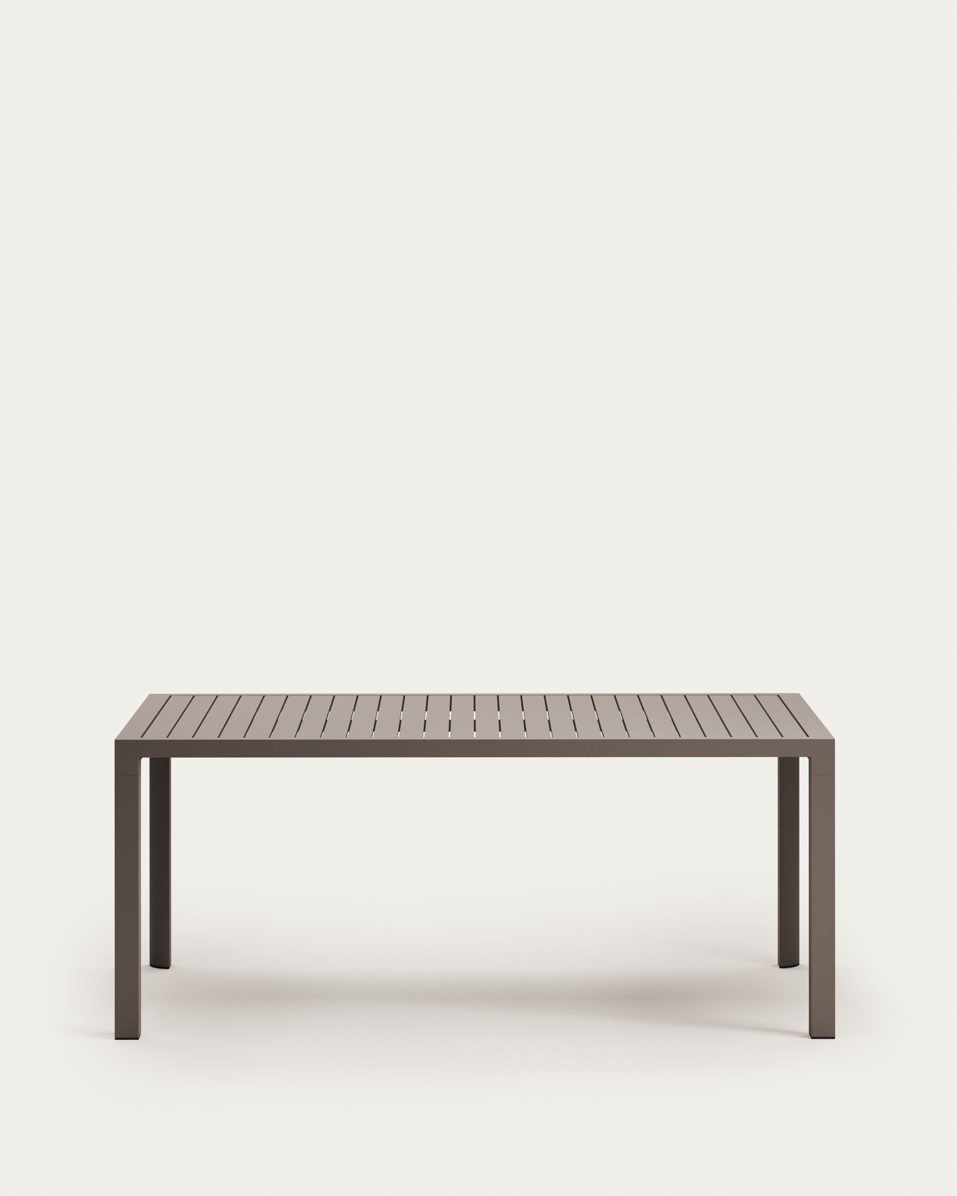 Culip aluminium outdoor table in powder coated brown finish, 180 x 90 cm - Product View