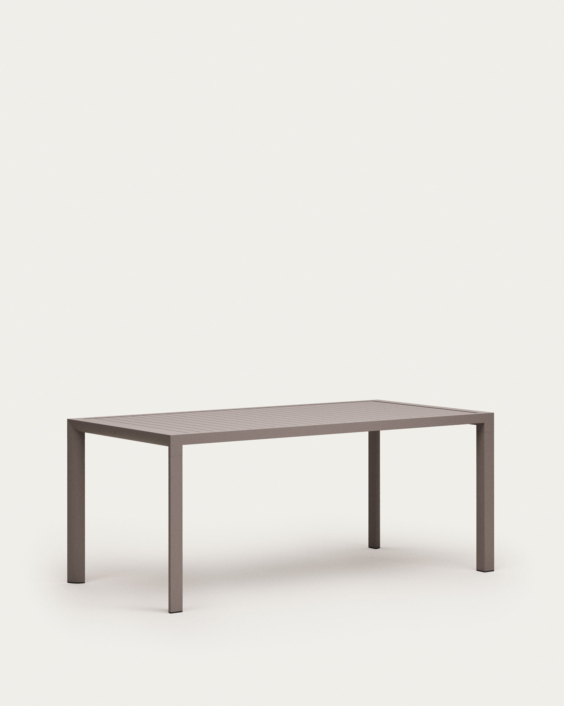 Culip aluminium outdoor table in powder coated brown finish, 180 x 90 cm - Product View