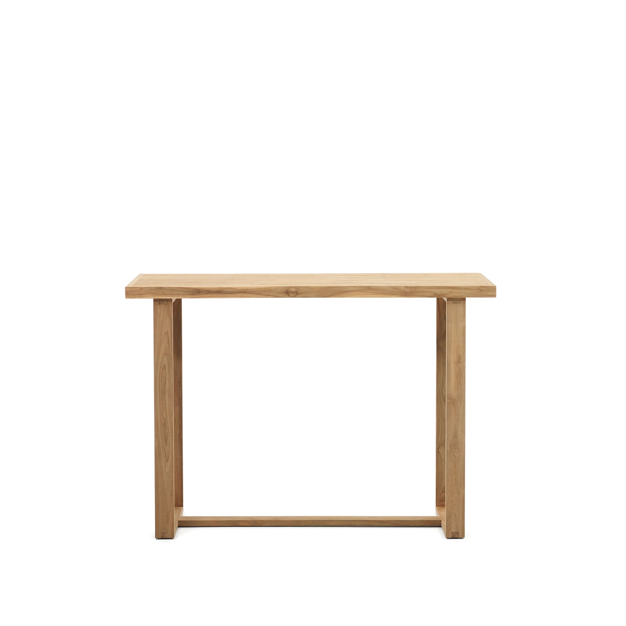 Canadell 100% outdoor solid recycled teak bar table, 140 x 70 cm - Product Image