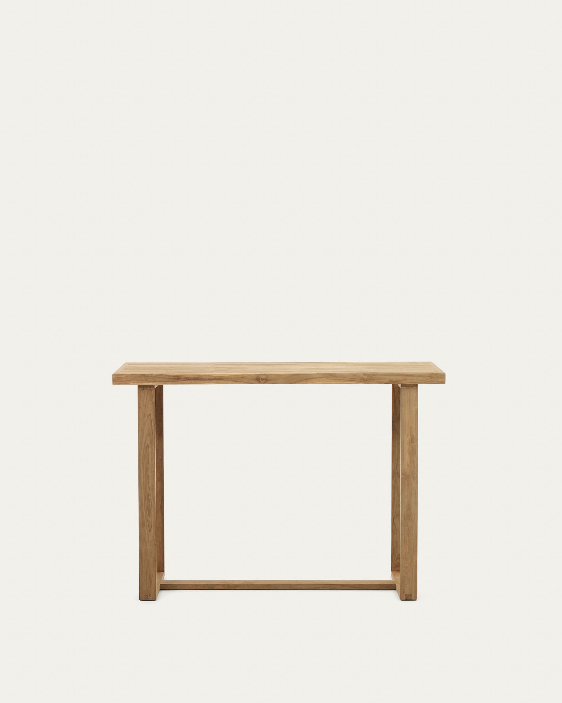 Canadell 100% outdoor solid recycled teak bar table, 140 x 70 cm - Product View