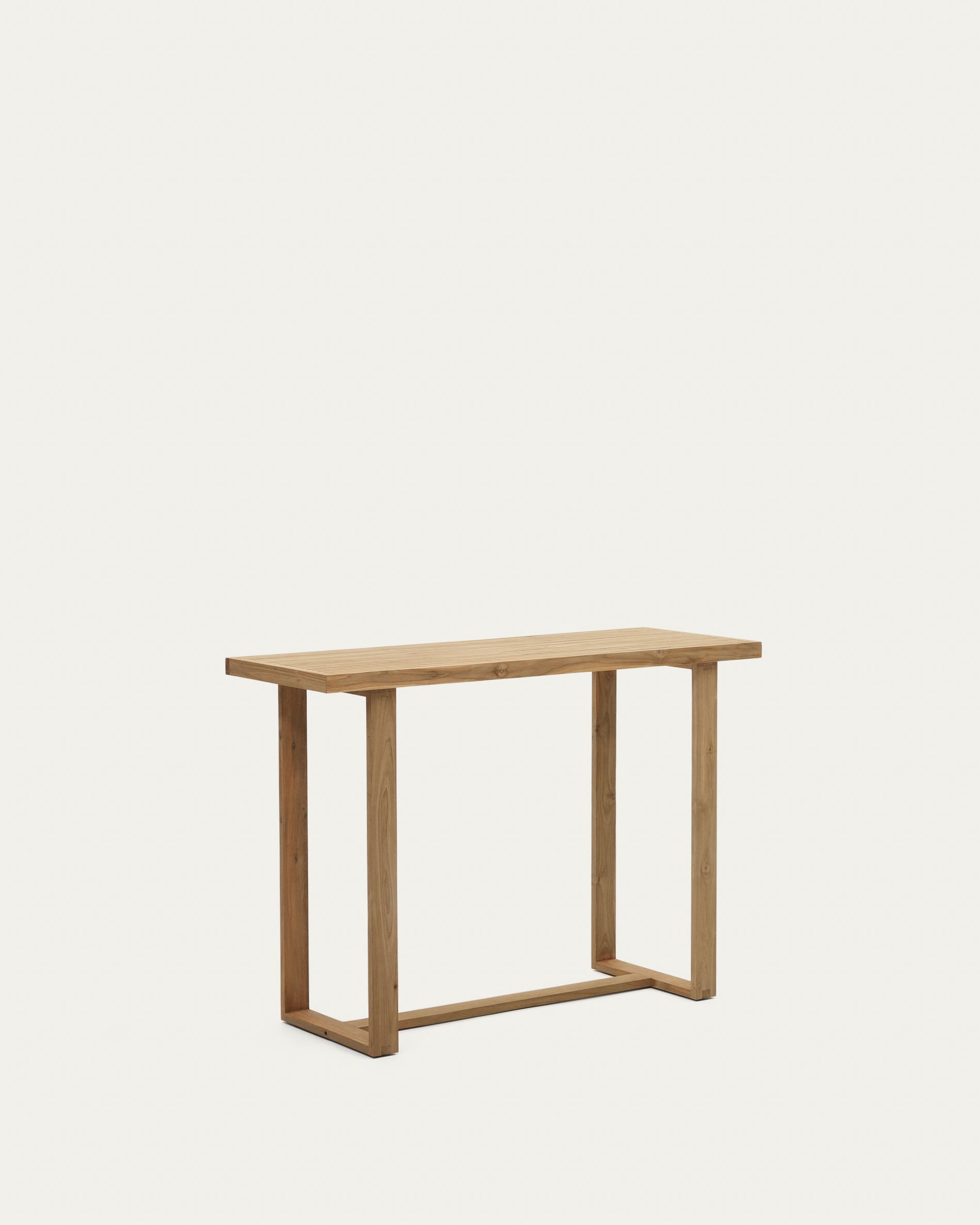 Canadell 100% outdoor solid recycled teak bar table, 140 x 70 cm - Product View