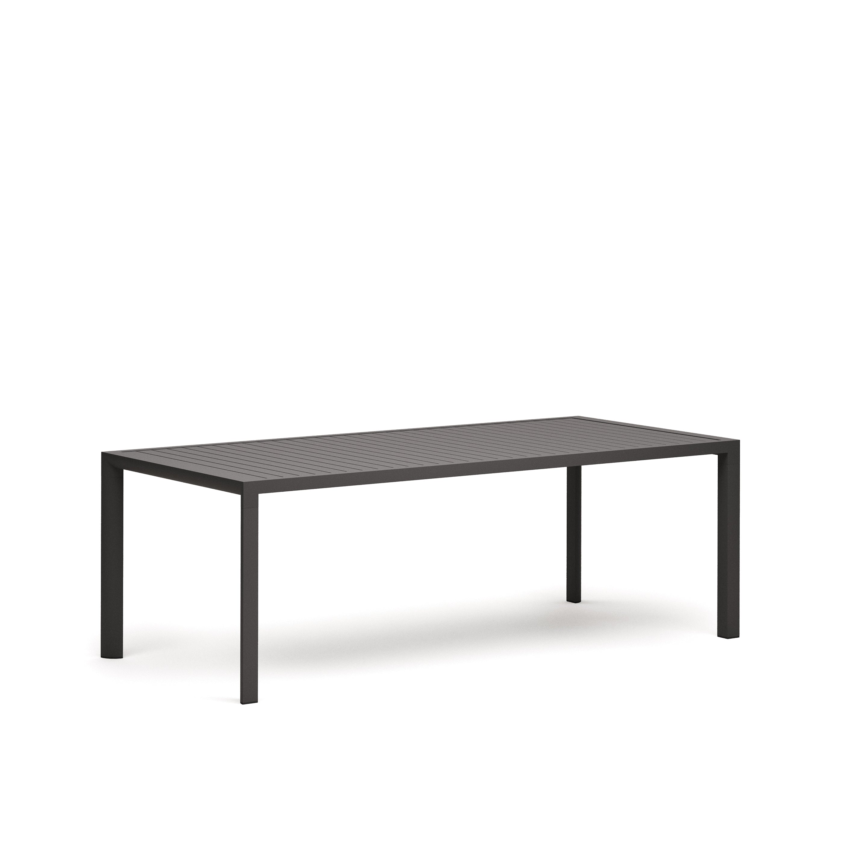Culip aluminium outdoor table in powder coated grey finish, 220 x 100 cm - Product Image