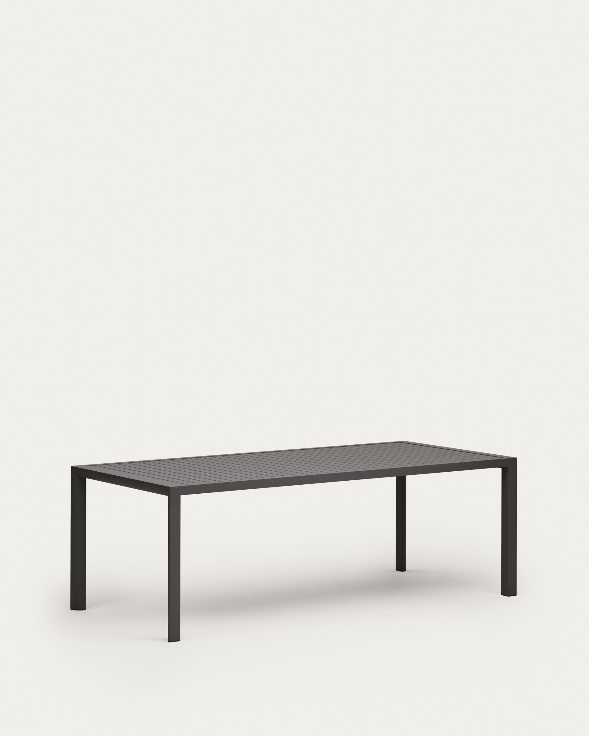 Culip aluminium outdoor table in powder coated grey finish, 220 x 100 cm - Product View