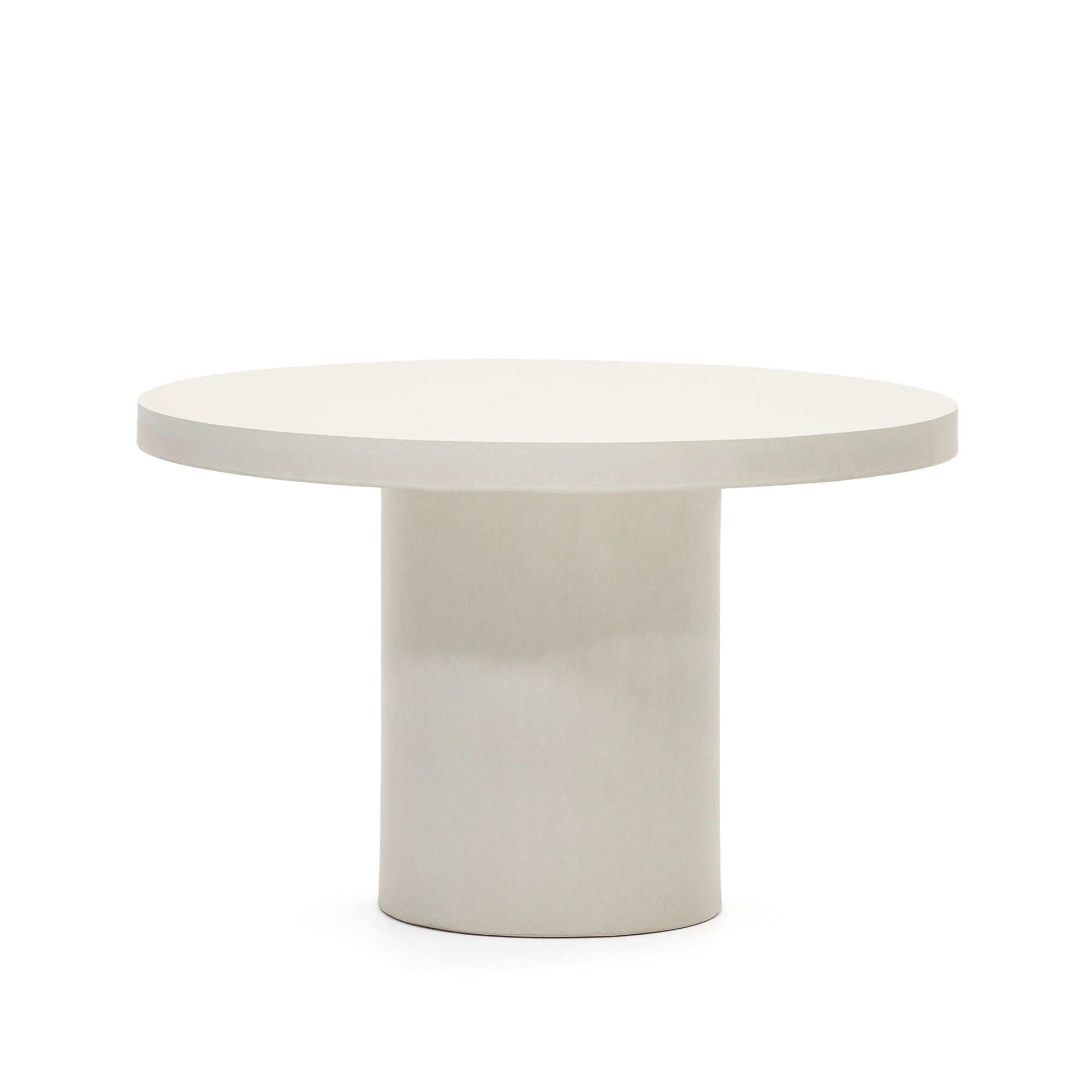 Aiguablava round table in white cement, Ø 120 cm - Product Image