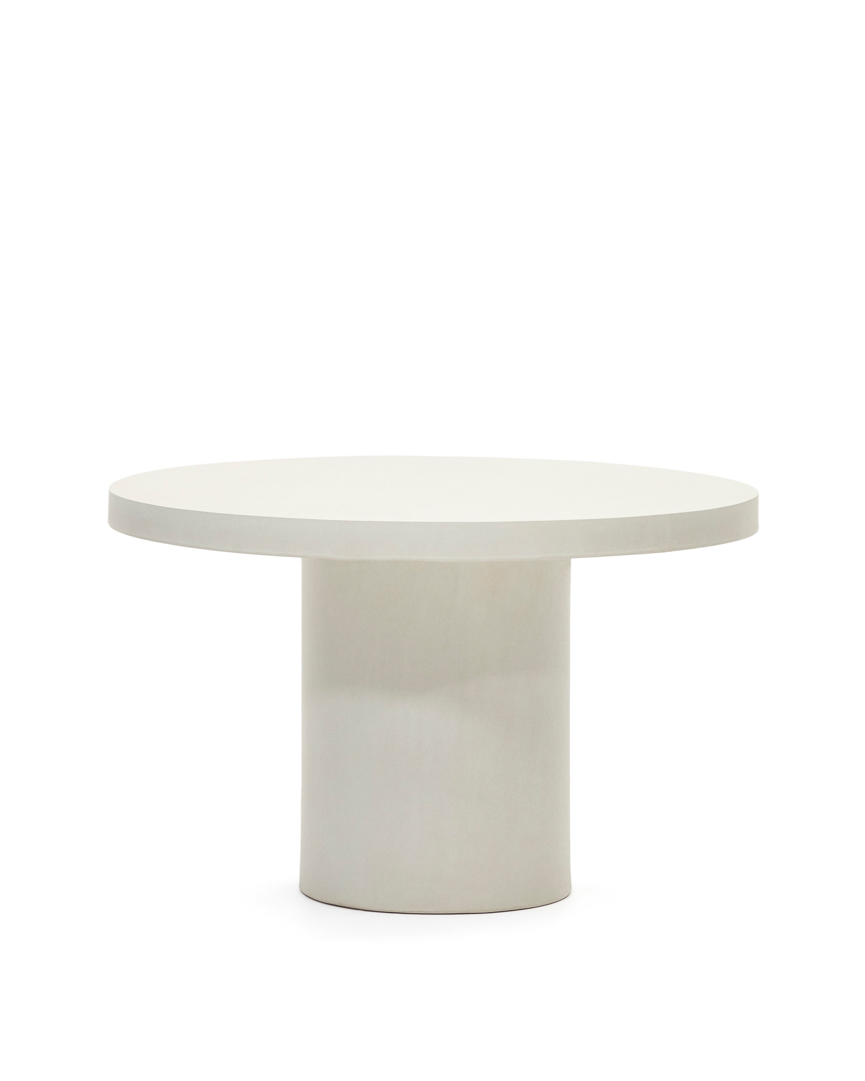 Aiguablava round table in white cement, Ø 120 cm - Product Image