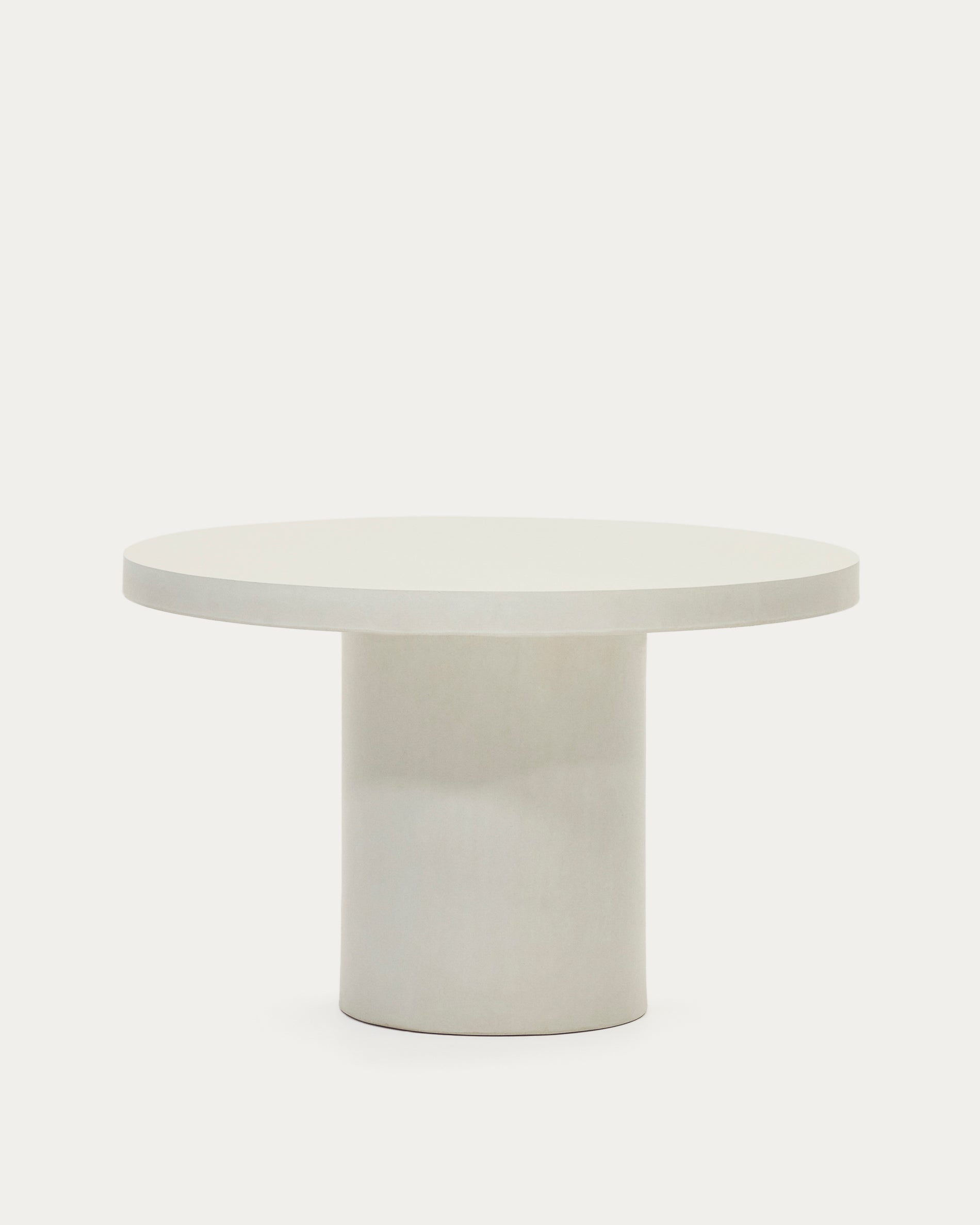 Aiguablava round table in white cement, Ø 120 cm - Product View