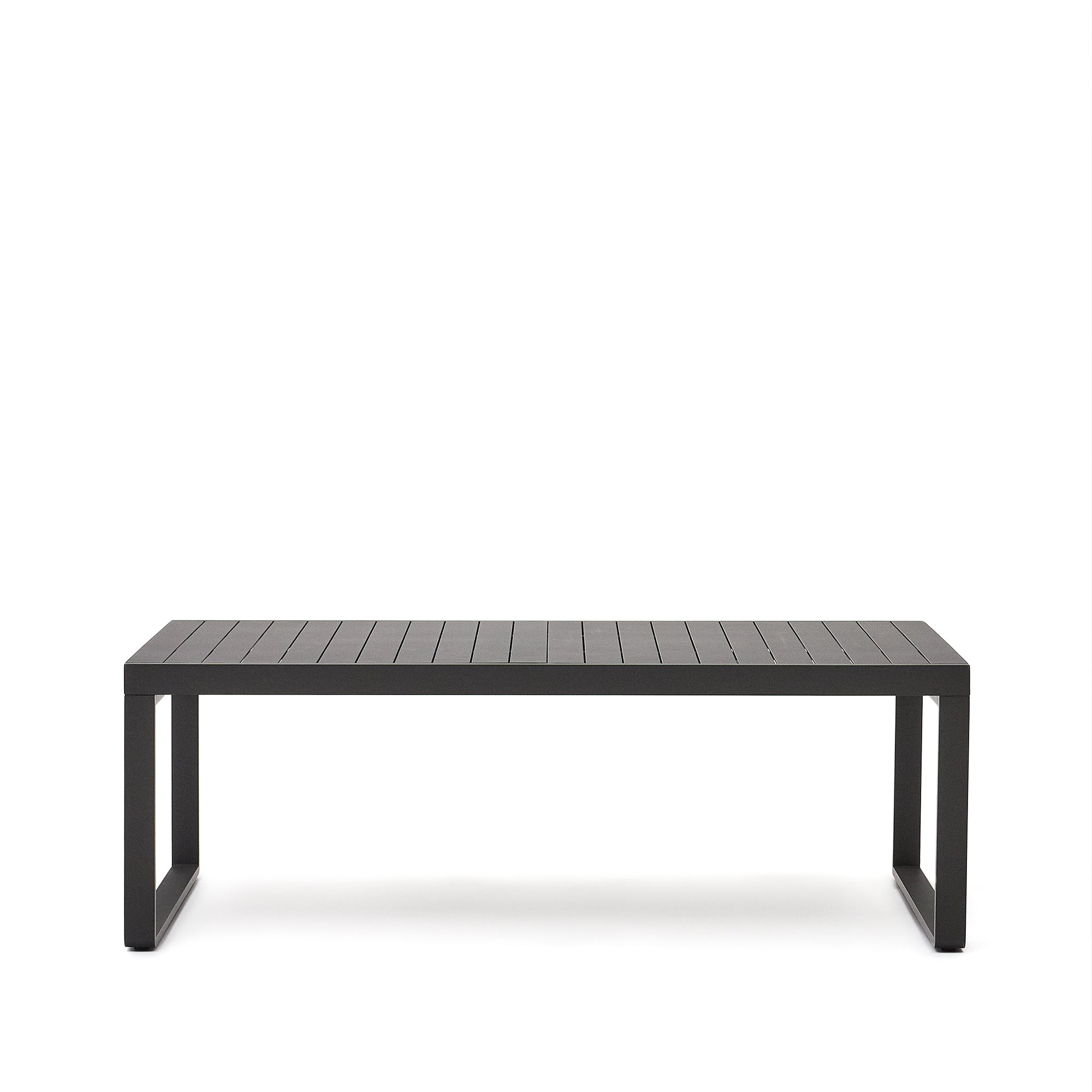 Galdana outdoor extendable table made of aluminum with black coating 220 (340) x 100 cm