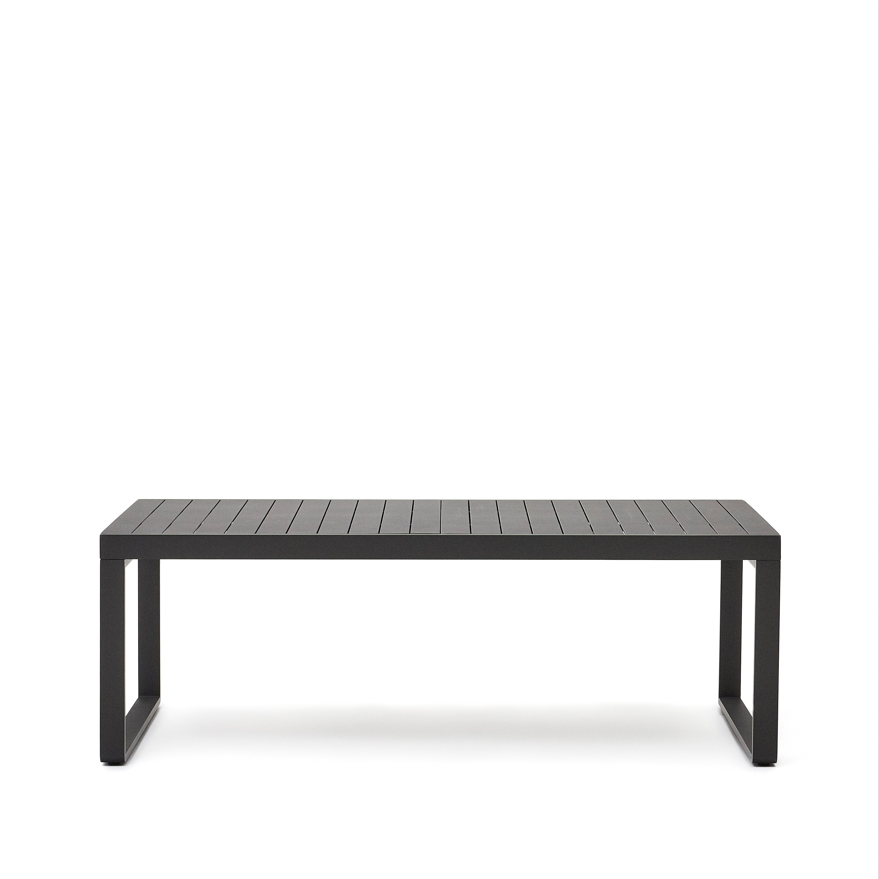 Galdana outdoor extendable table made of aluminum with black coating 220 (340) x 100 cm