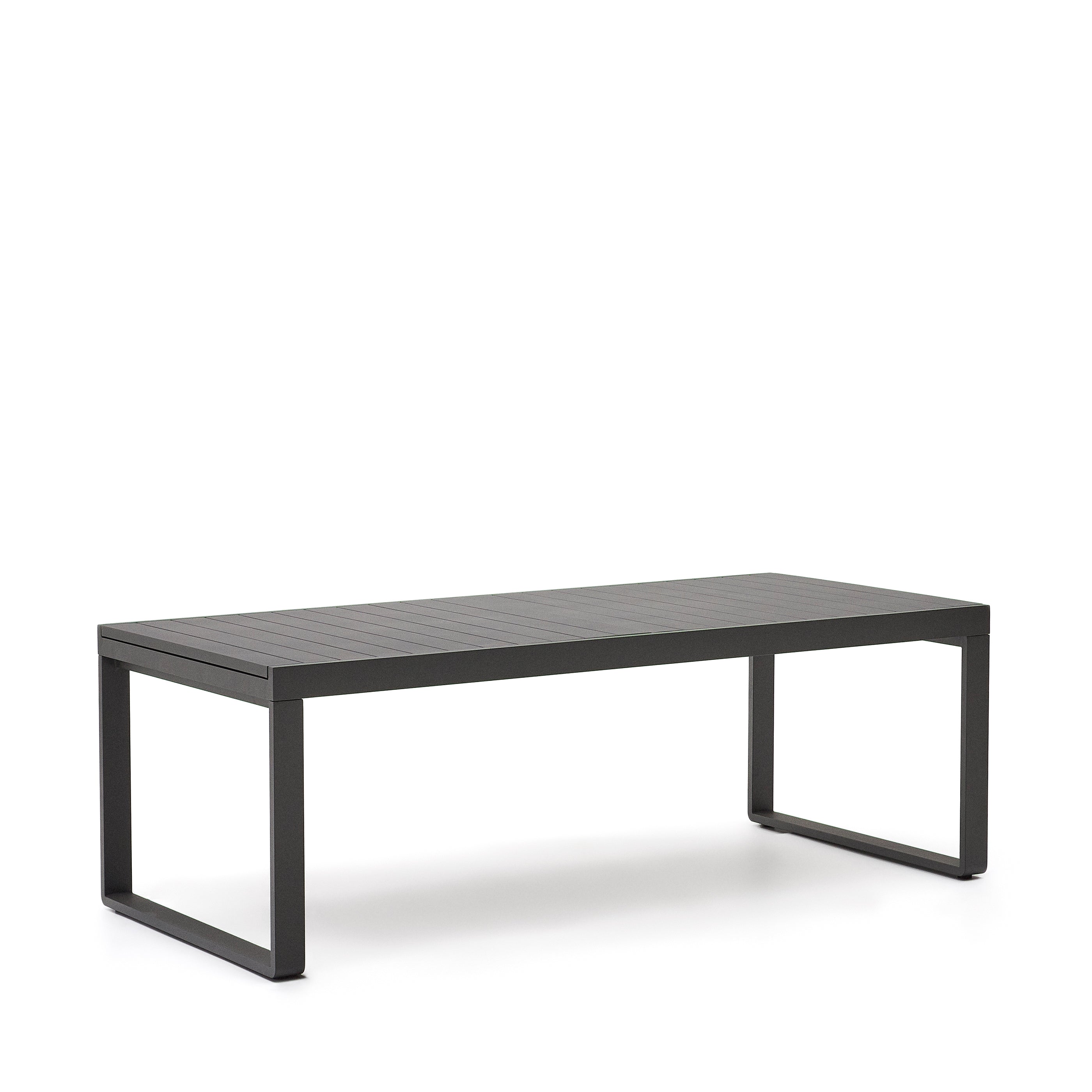 Galdana outdoor extendable table made of aluminum with black coating 220 (340) x 100 cm