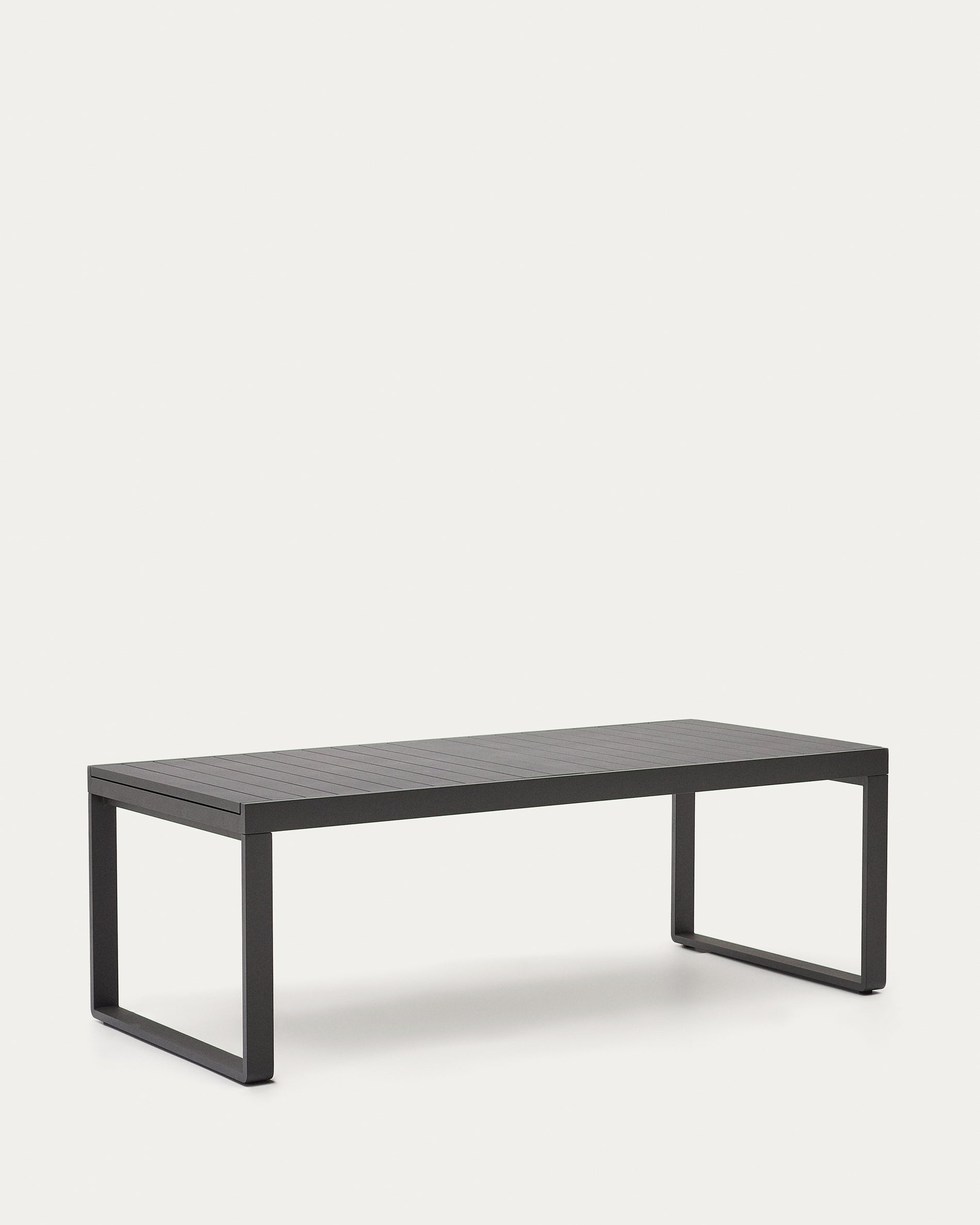 Galdana outdoor extendable table made of aluminum with black coating 220 (340) x 100 cm