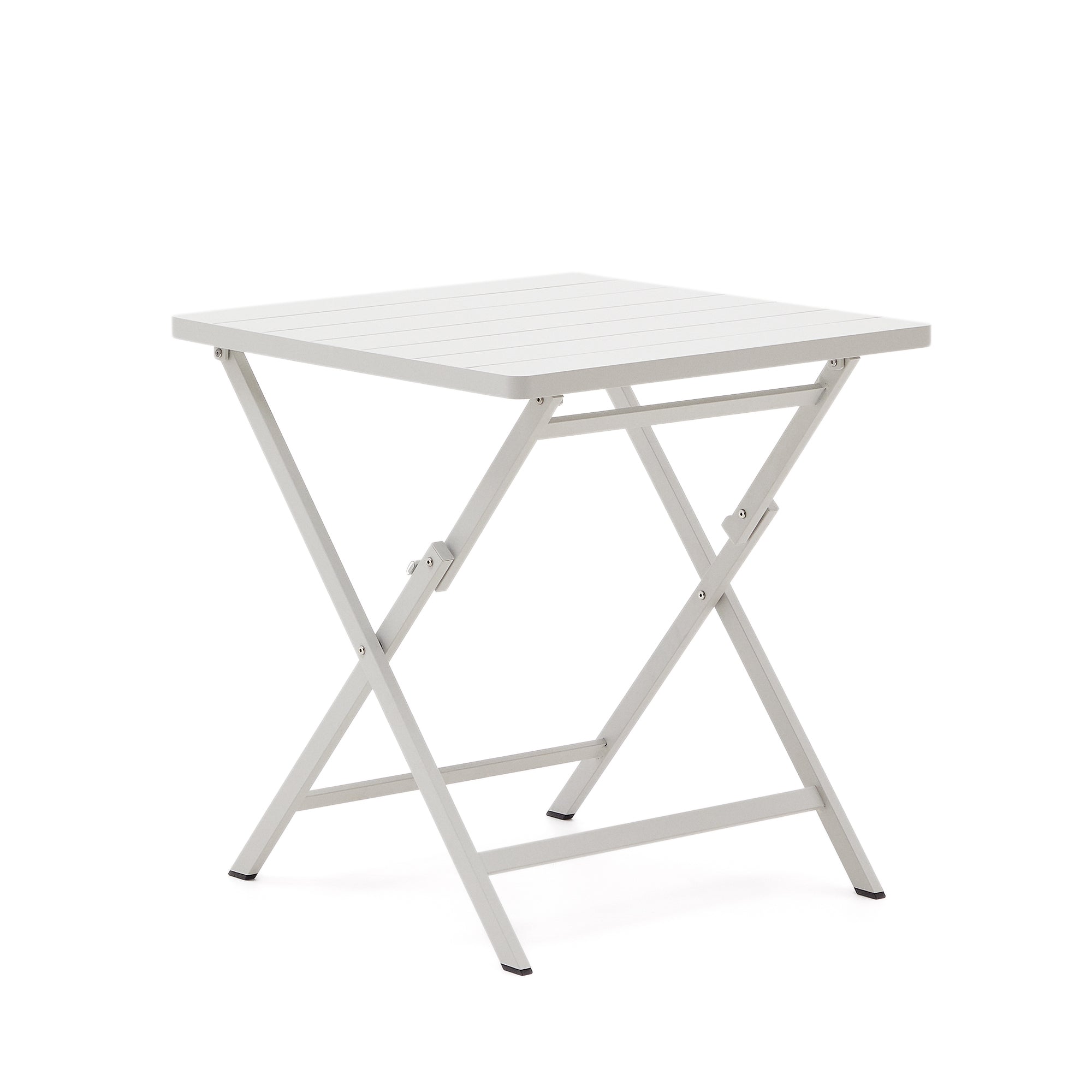 Torreta összecsukható kültéri asztal alumíniumból, fehér bevonattal 70 x 70 cm