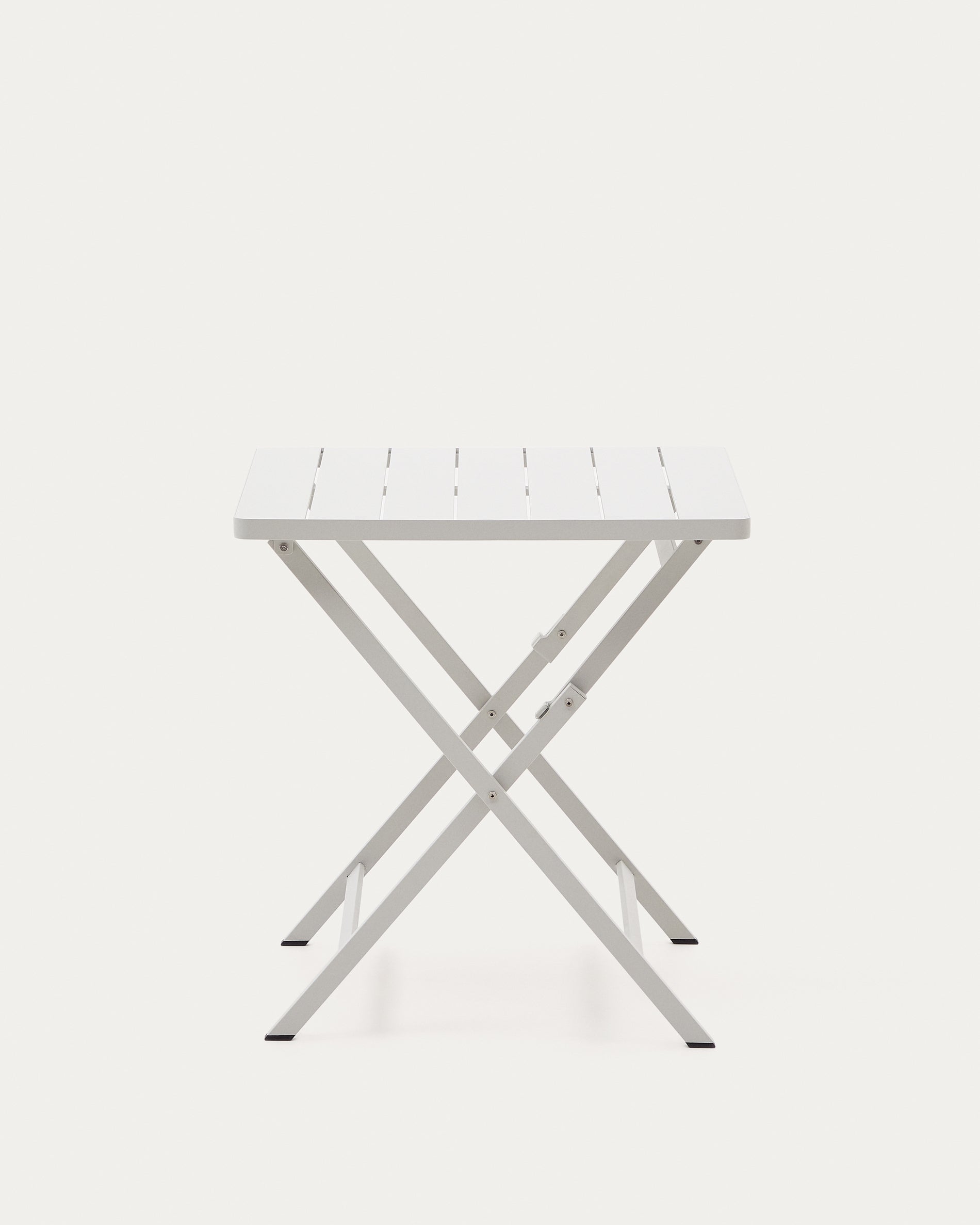 Torreta folding outdoor table made of aluminum, white coating 70 x 70 cm