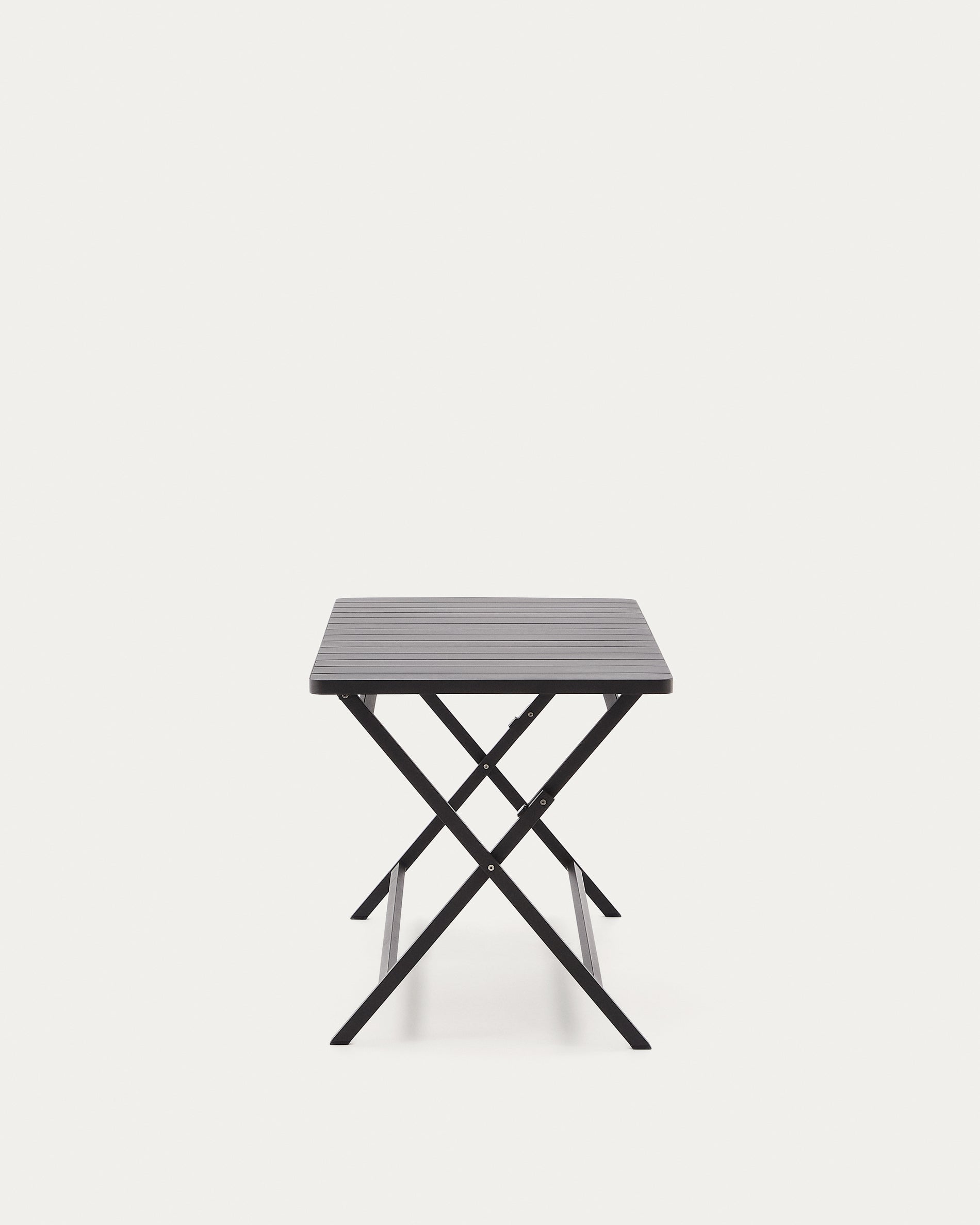 Torreta összecsukható kültéri asztal alumíniumból, fekete bevonattal 140 x 70 cm