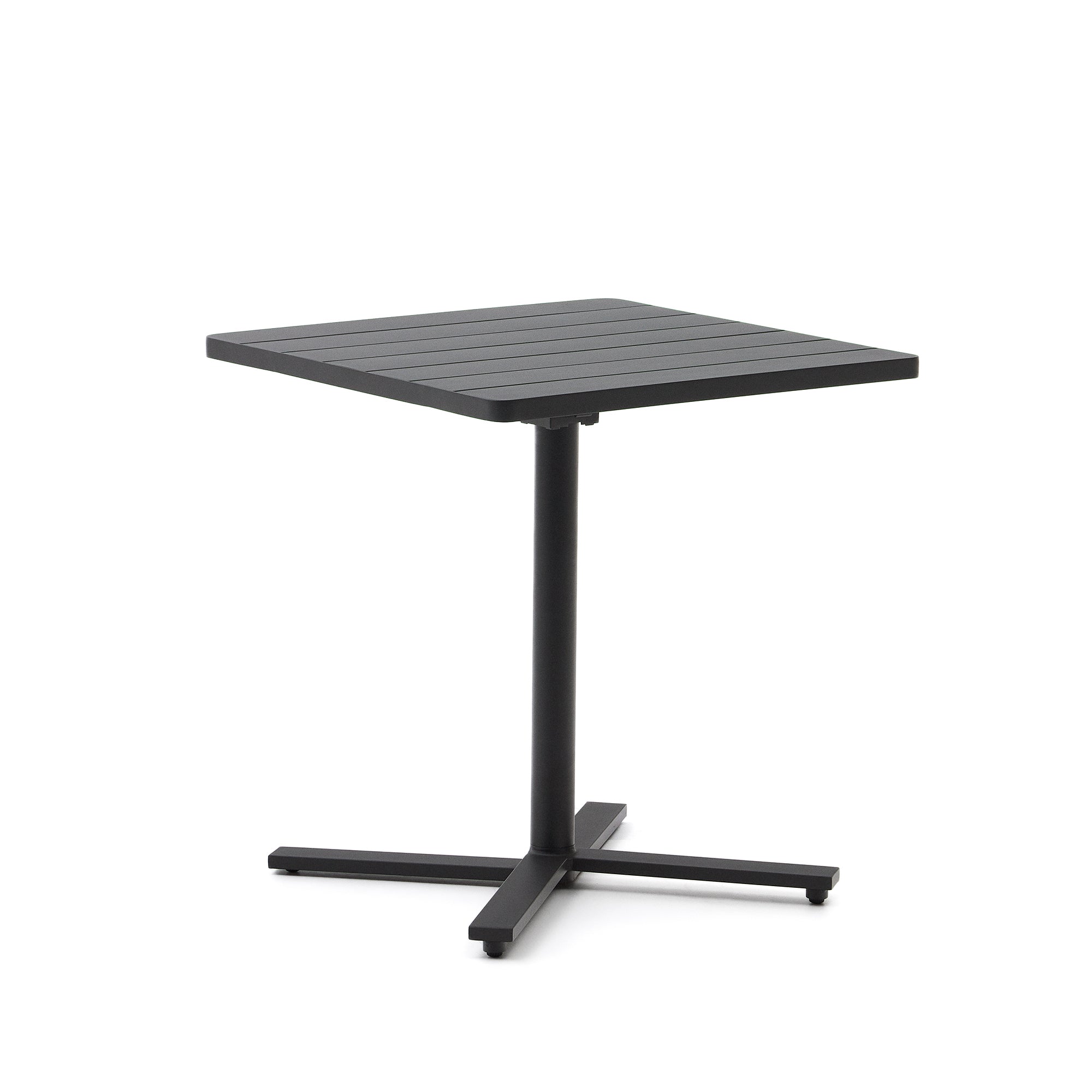 Torreta összecsukható kültéri asztal alumíniumból fekete bevonattal 70 x 70 cm