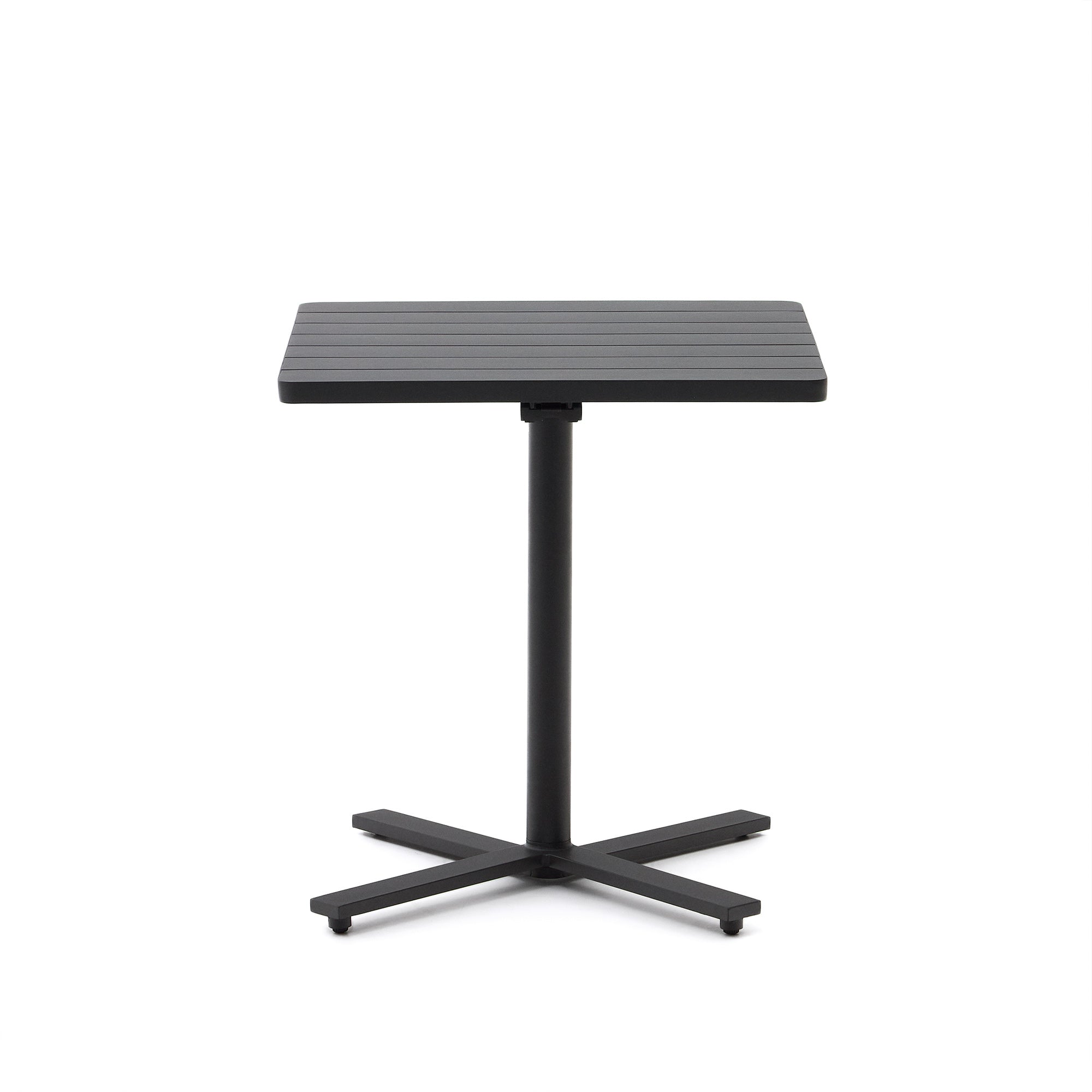 Torreta folding outdoor table made of aluminum with dark grey finish 70 x 70 cm - Product Image