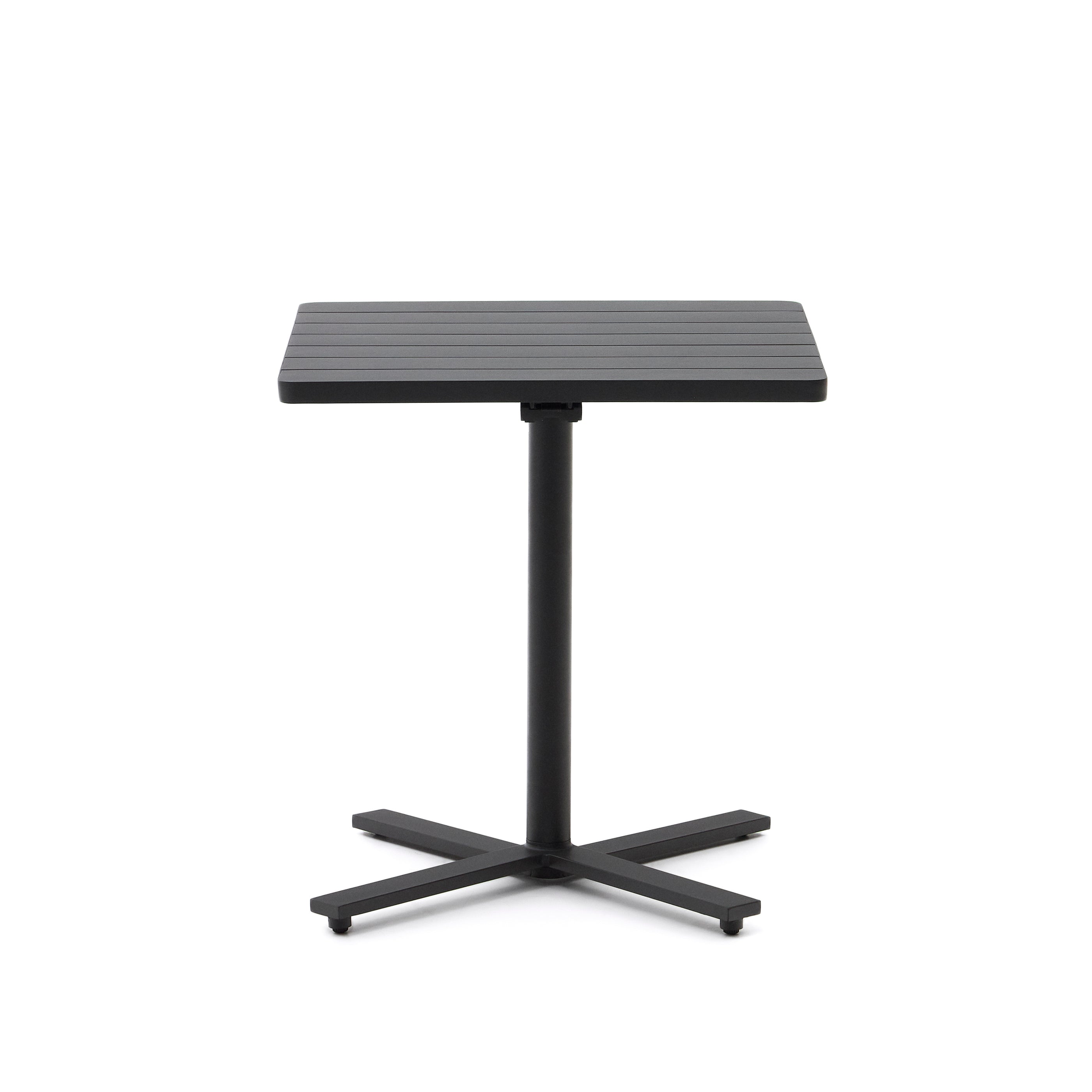 Torreta folding outdoor table made of aluminum with dark grey finish 70 x 70 cm - Product Image