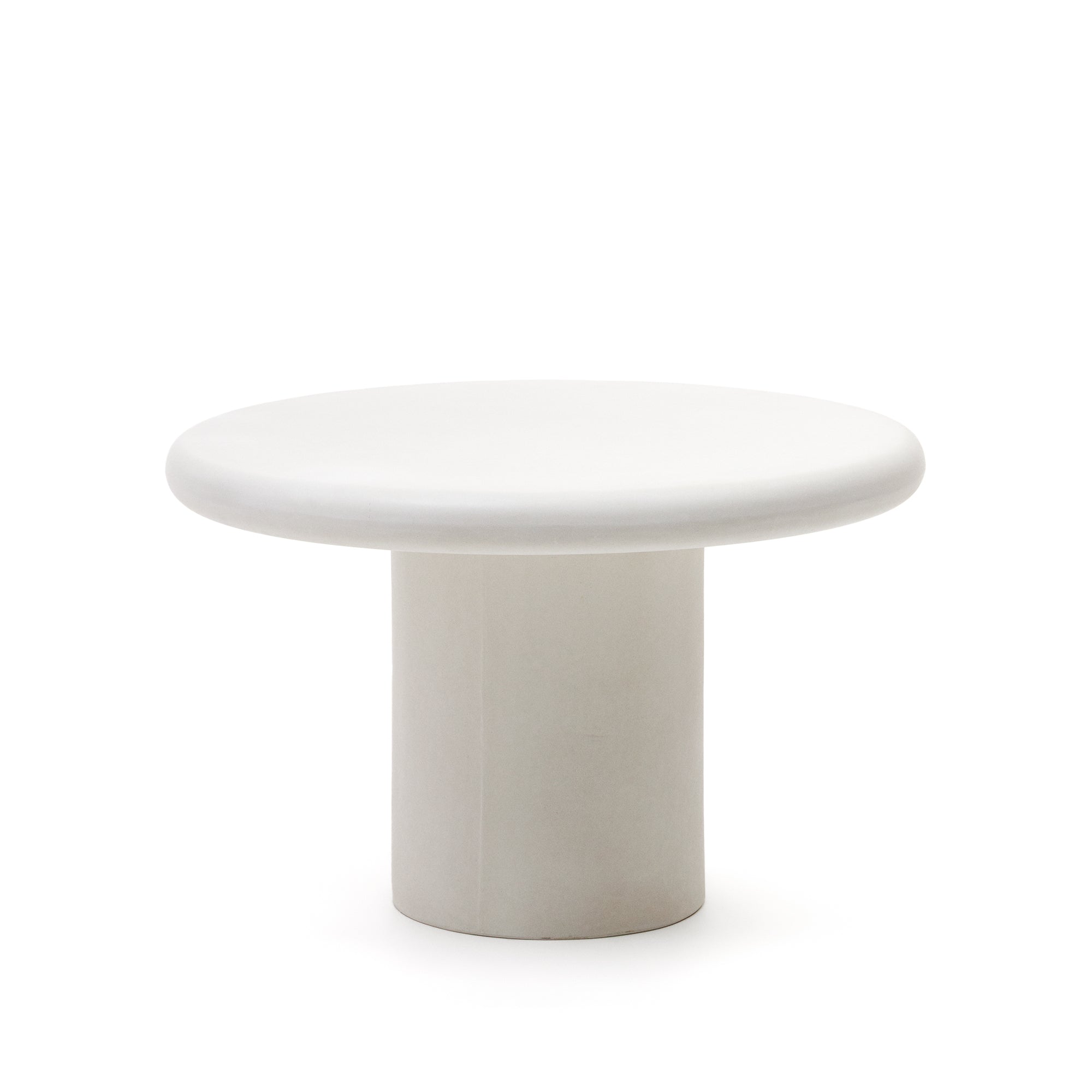 Addaia round table made of white cement Ø120 cm
