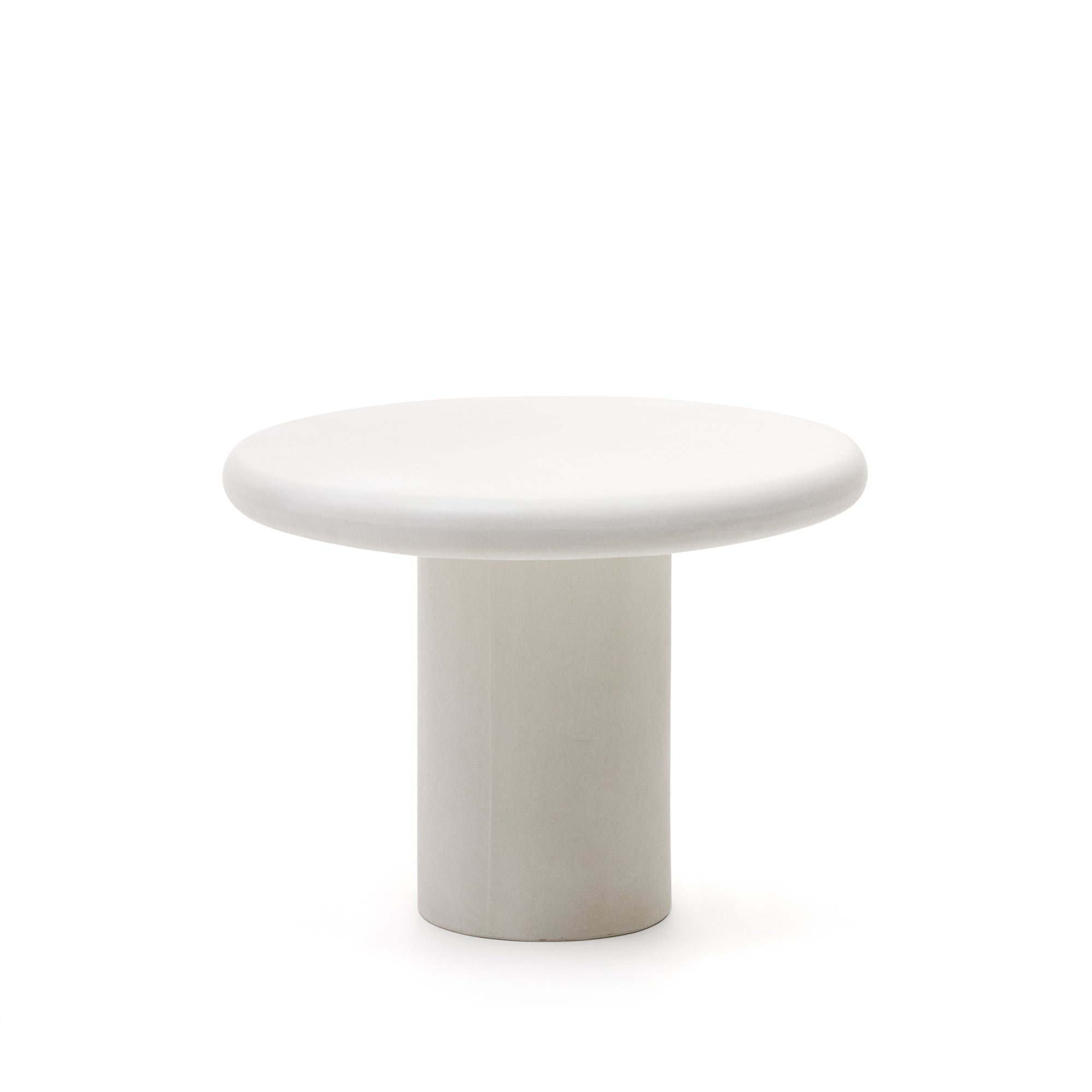 Addaia round table made of white cement Ø90 cm