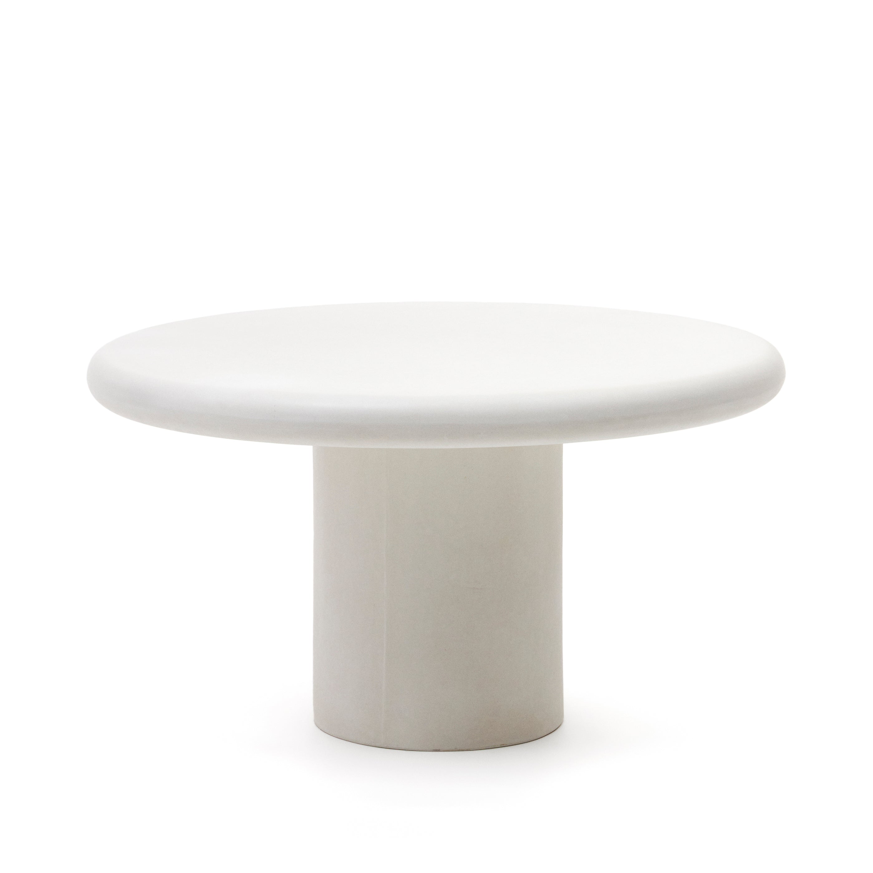 Addaia white cement, round table, Ø140 cm