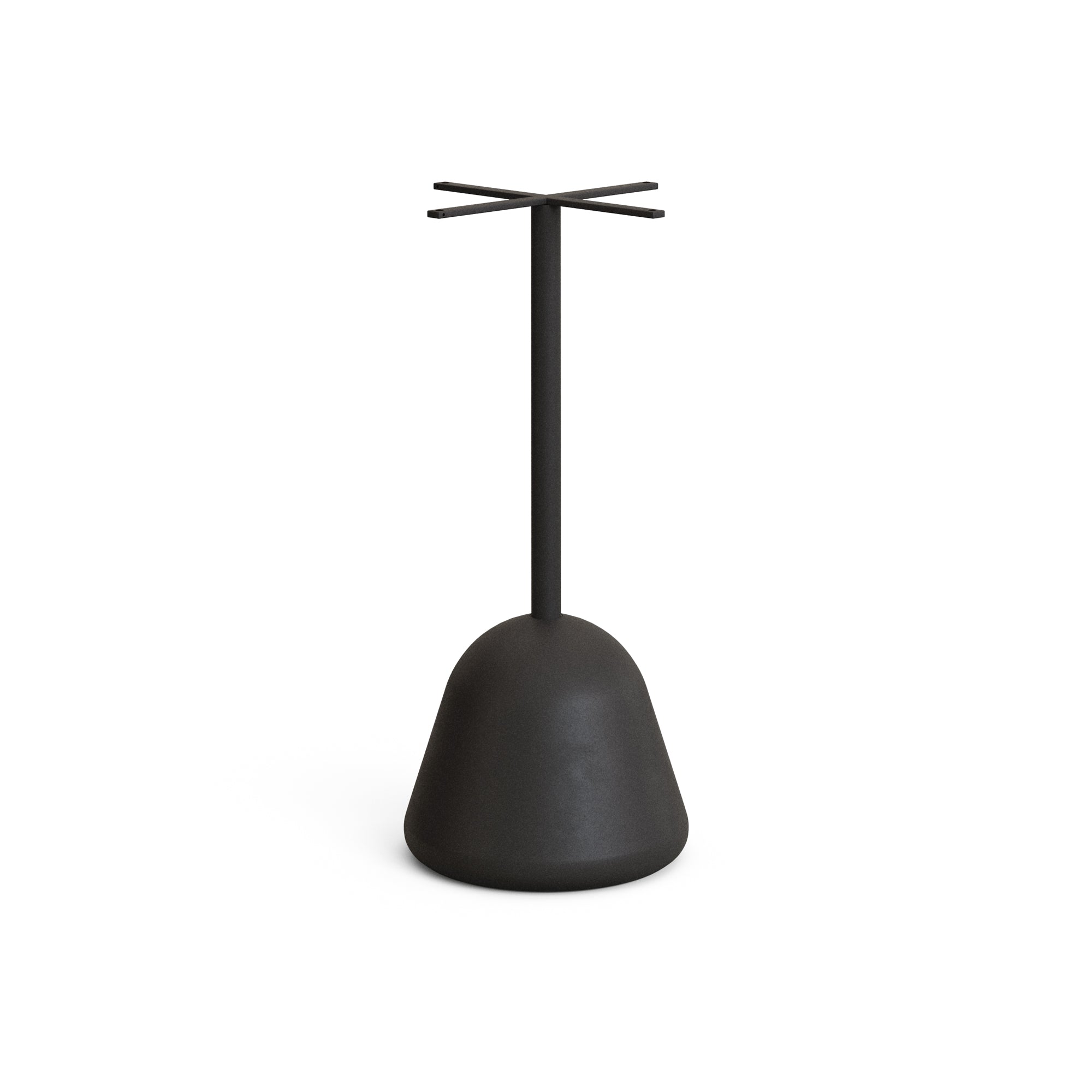 Saura high bar table black steel frame and natural finish acacia top, 95xØ70cm FSC 100% - Product Image