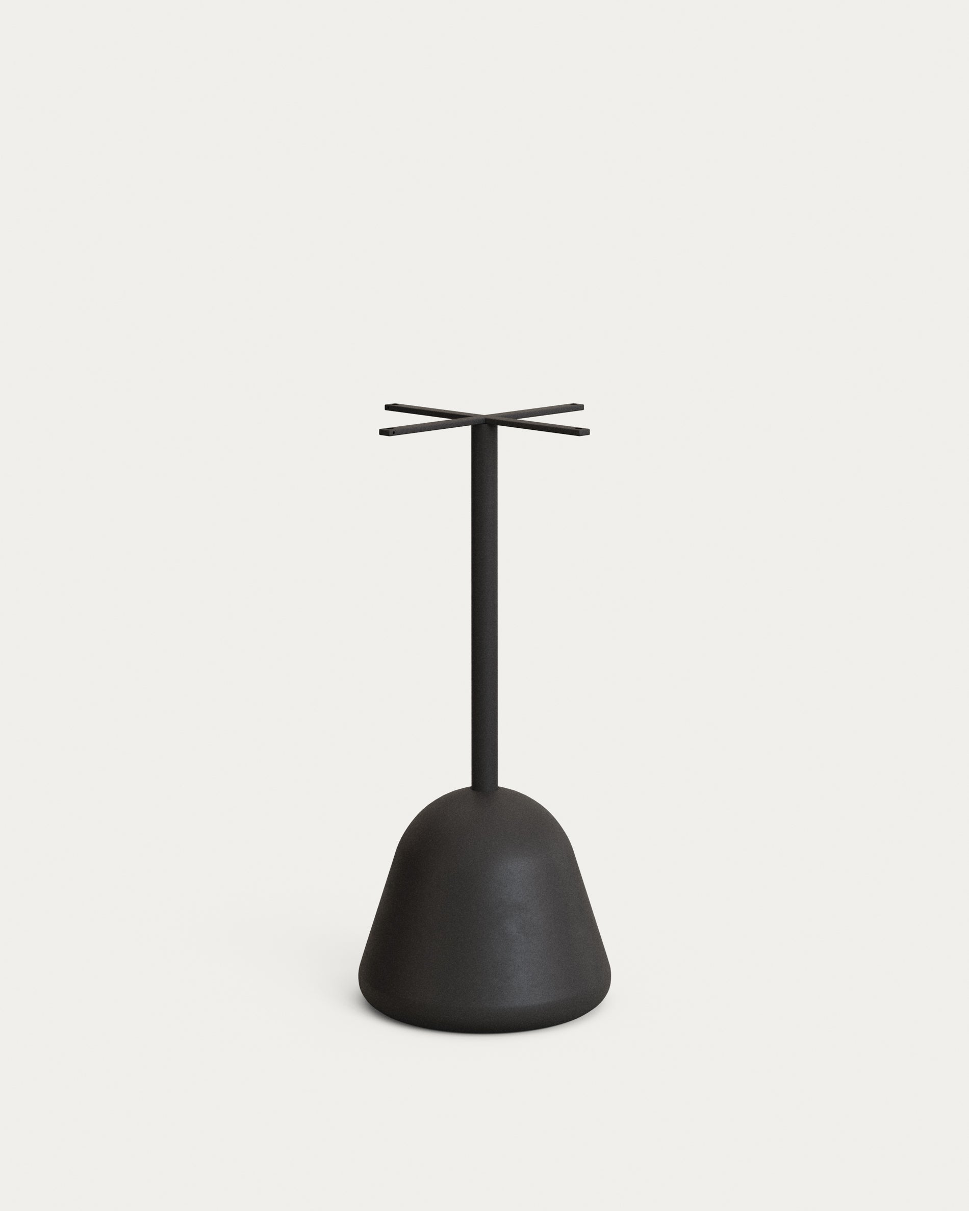 Saura high bar table black steel frame and natural finish acacia top, 95xØ70cm FSC 100% - Product View