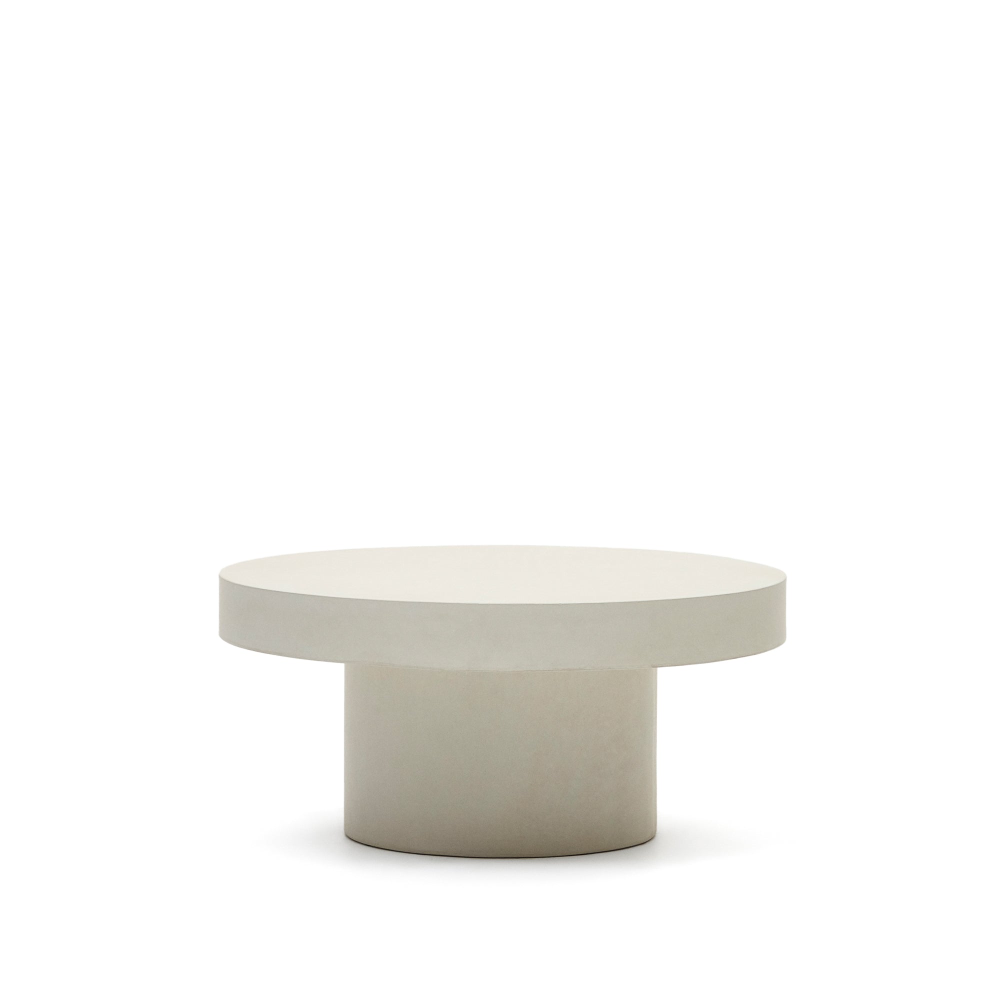 Aiguablava round coffee table in white cement, Ø 90 cm - Product Image