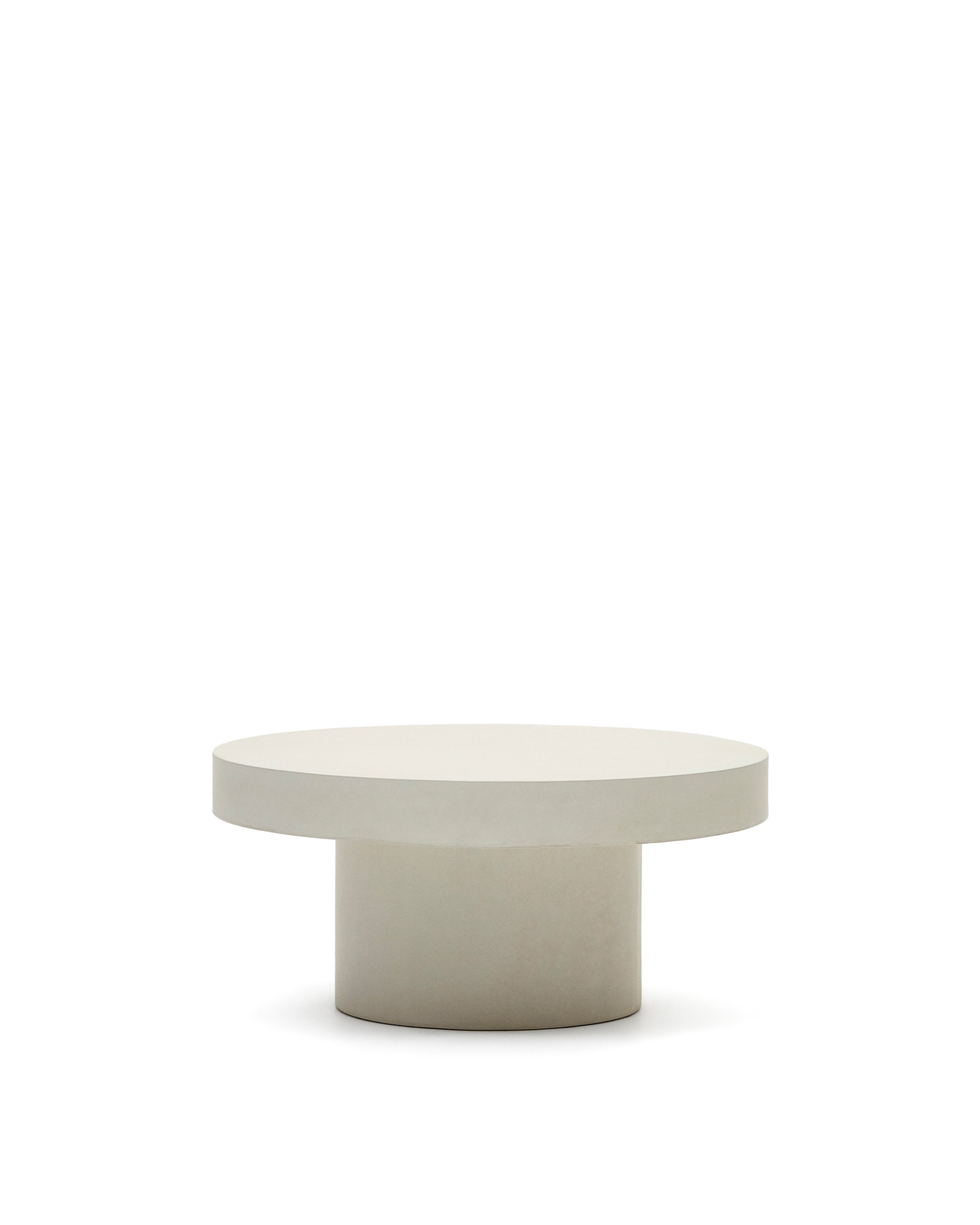 Aiguablava round coffee table in white cement, Ø 90 cm - Product Image