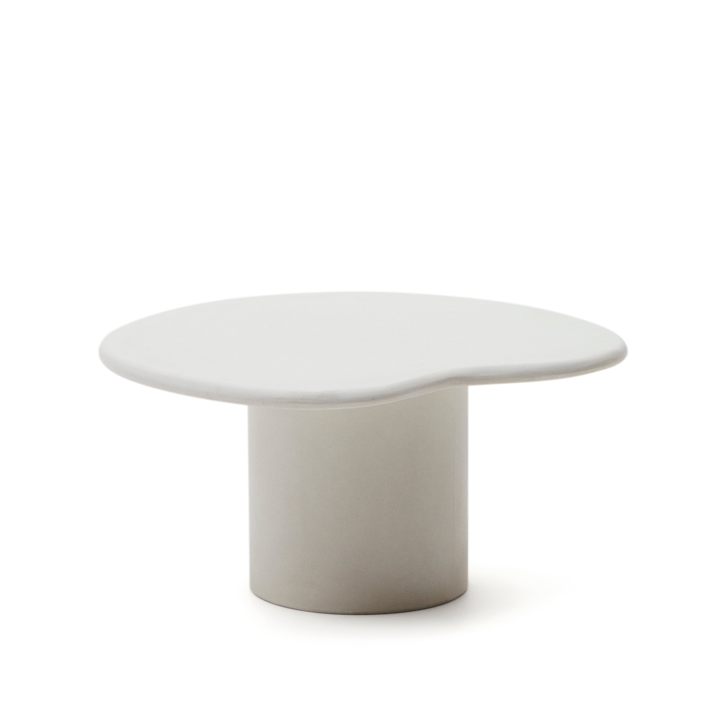 Macarella fehér cement kávézóasztal, 83 x 77 cm