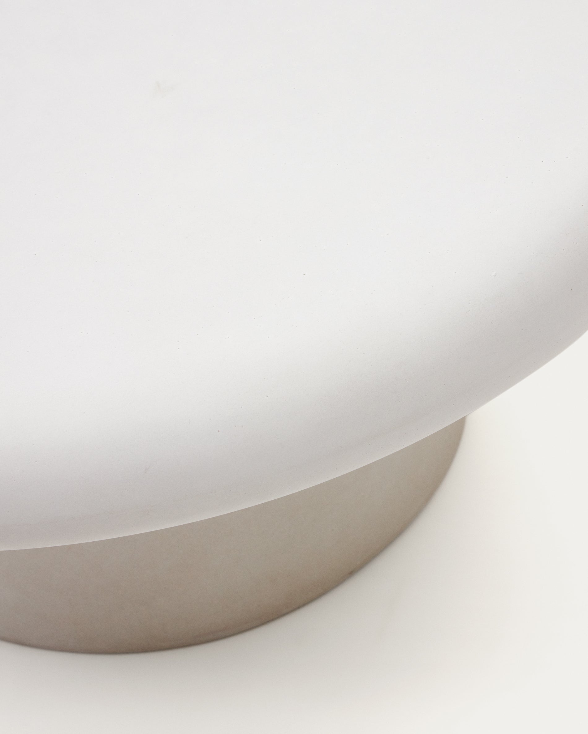 Addaia round white cement coffee table Ø90 cm