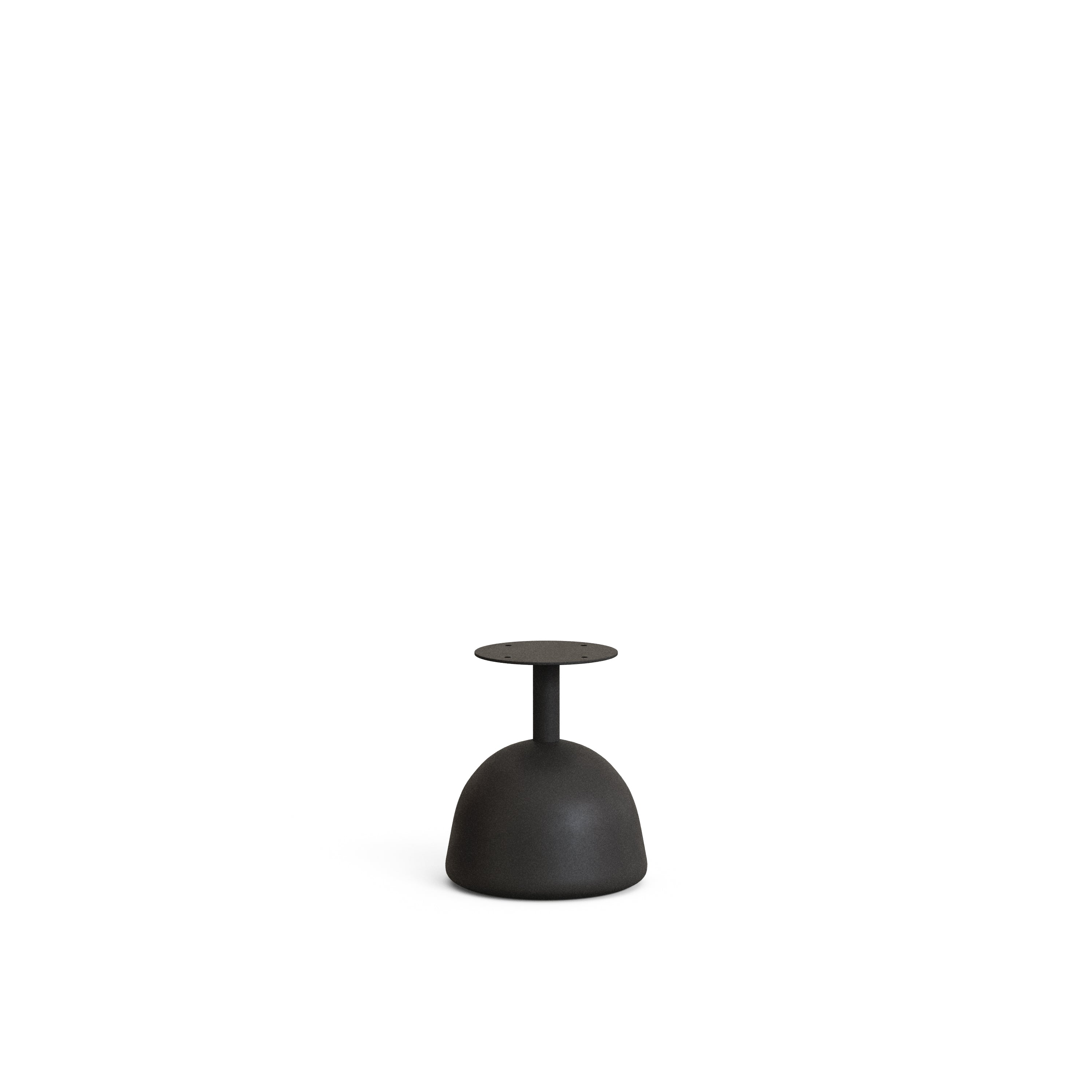 Saura kültéri asztalláb acélból, fekete festett befejezéssel Ø 28 x 32 cm