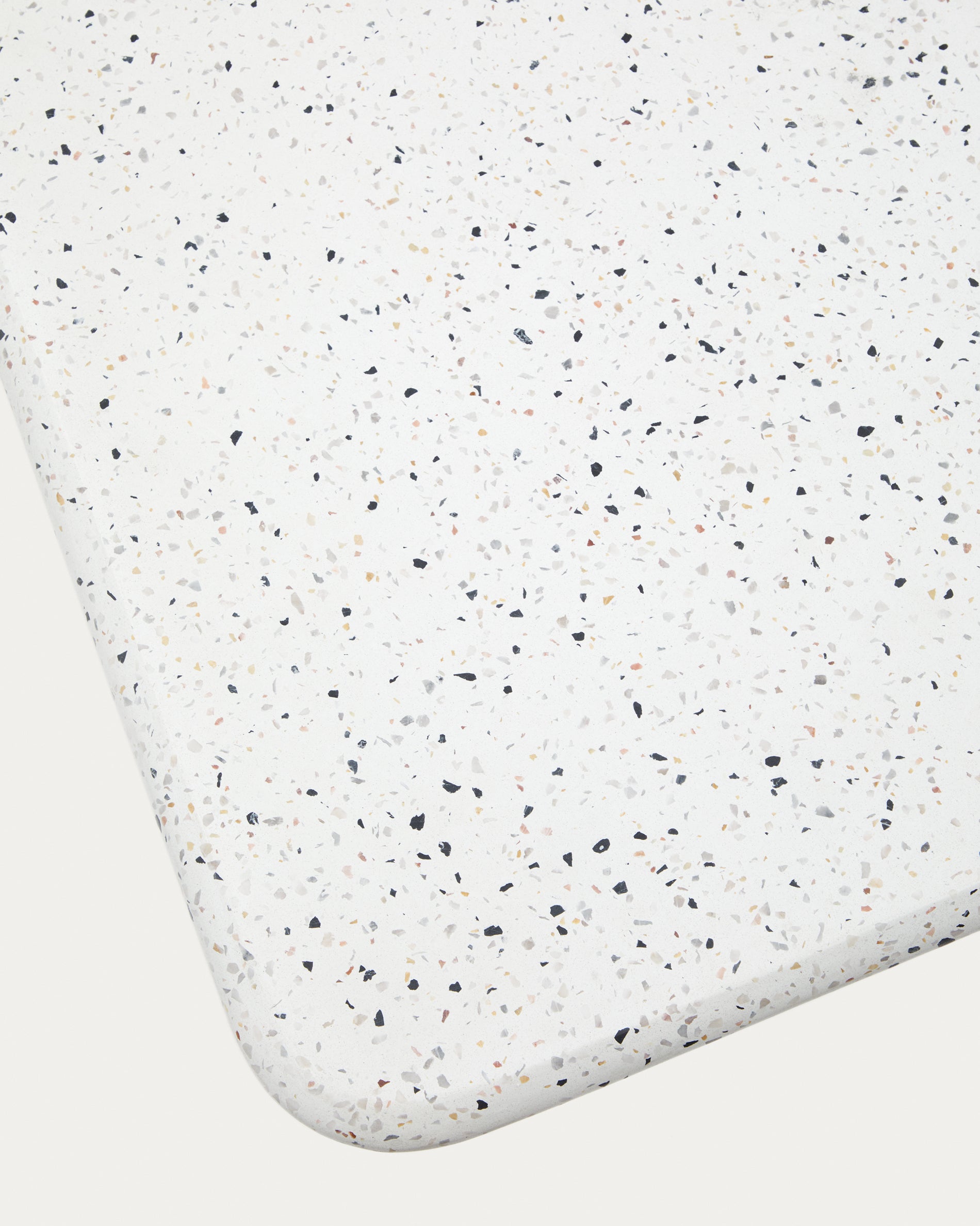 Saura négyzet alakú kültéri asztallap fehér terrazzóban 48 x 48 cm