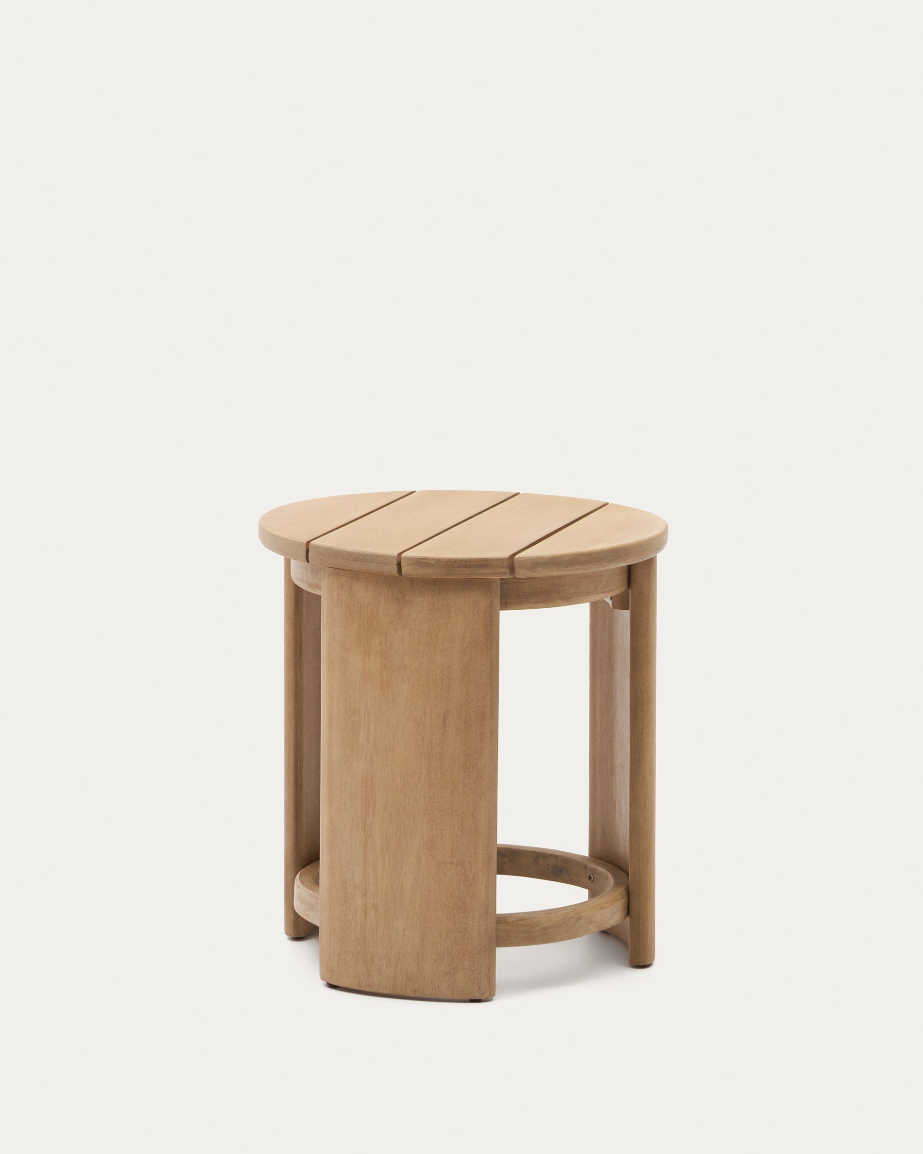 Xoriguer side table made in solid eucalyptus wood Ø56 cm FSC 100% - Product View