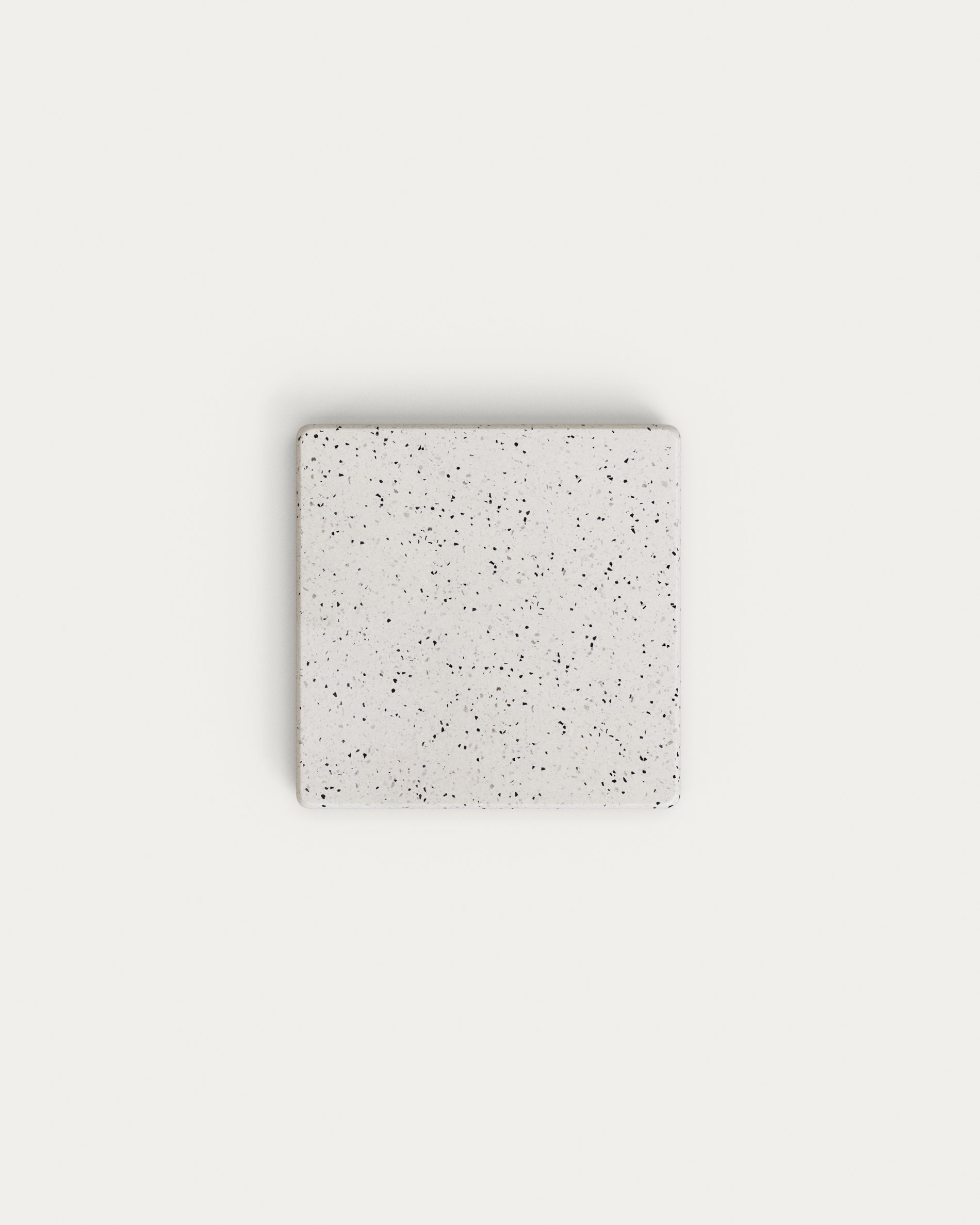Saura négyzet alakú kültéri asztallap fehér terrazzóban 44,5 x 44,5 cm