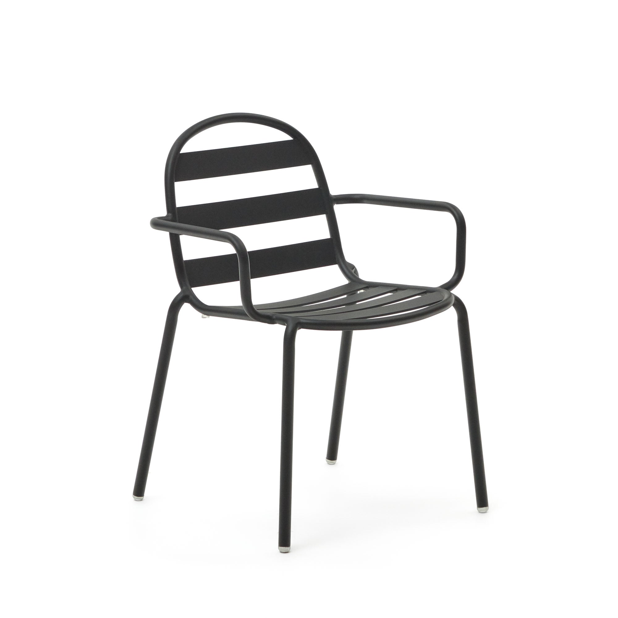Joncols stackable outdoor aluminium chair with a powder coated grey finish - Product Image