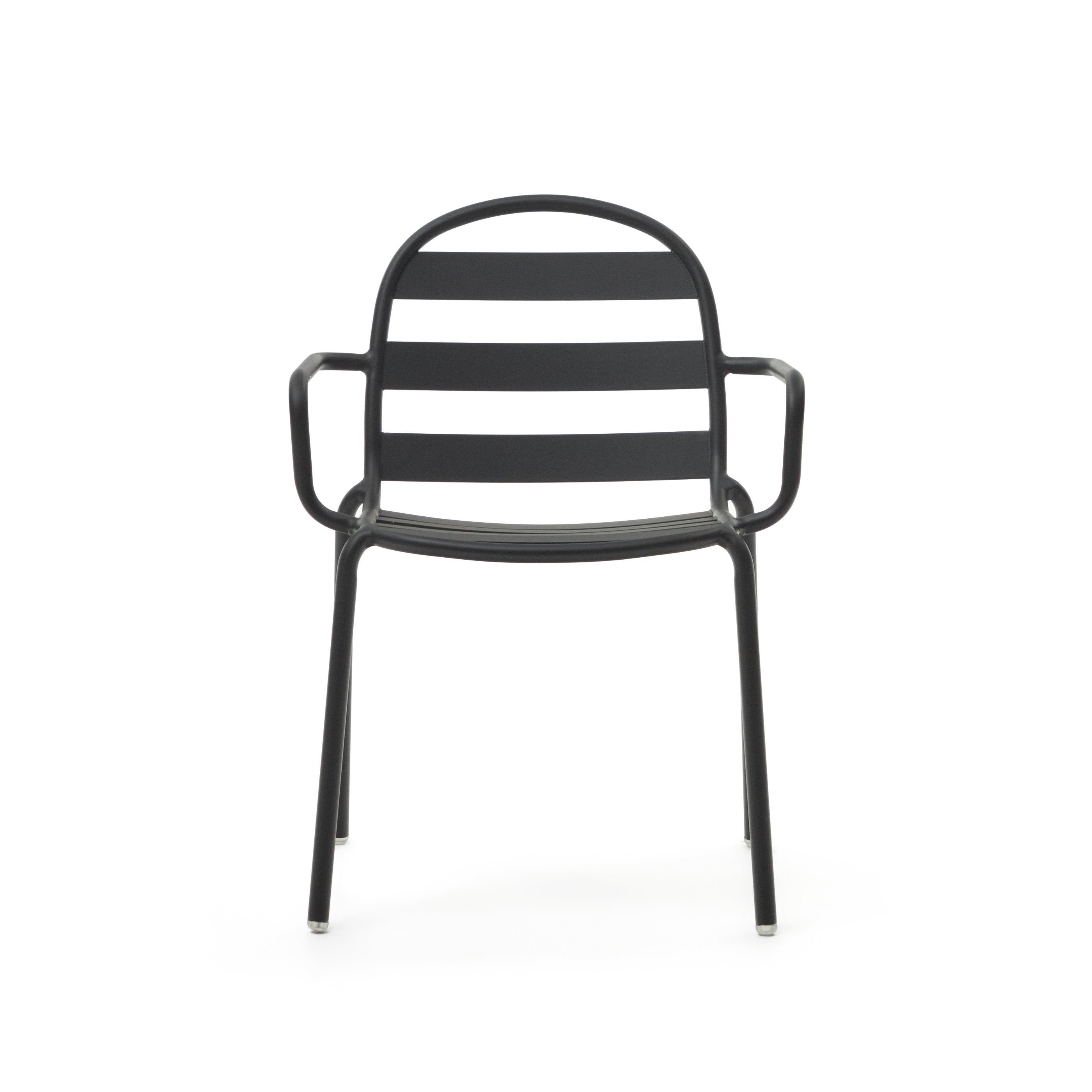 Joncols stackable outdoor aluminium chair with a powder coated grey finish - Product Image