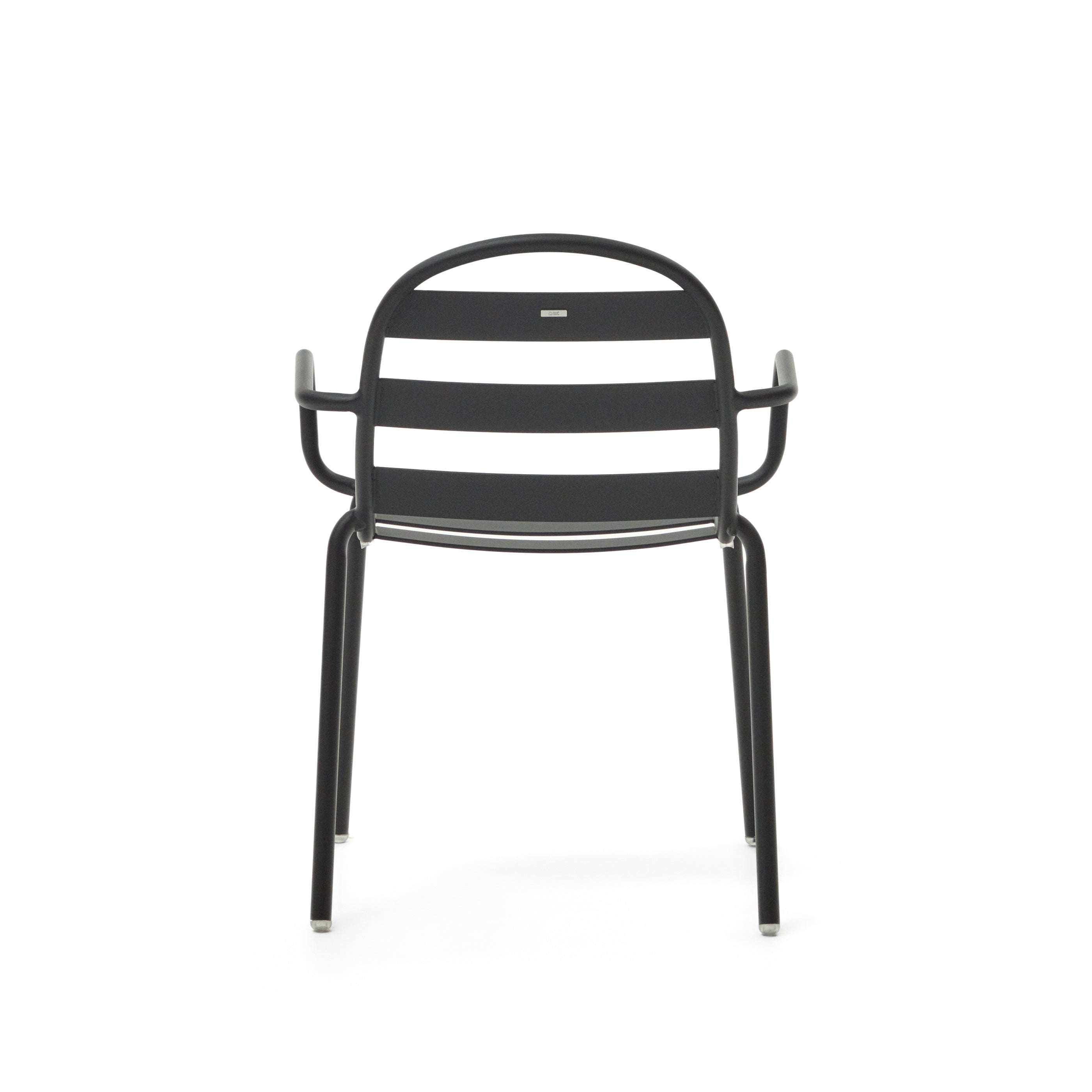 Joncols stackable outdoor aluminium chair with a powder coated grey finish - Product Image