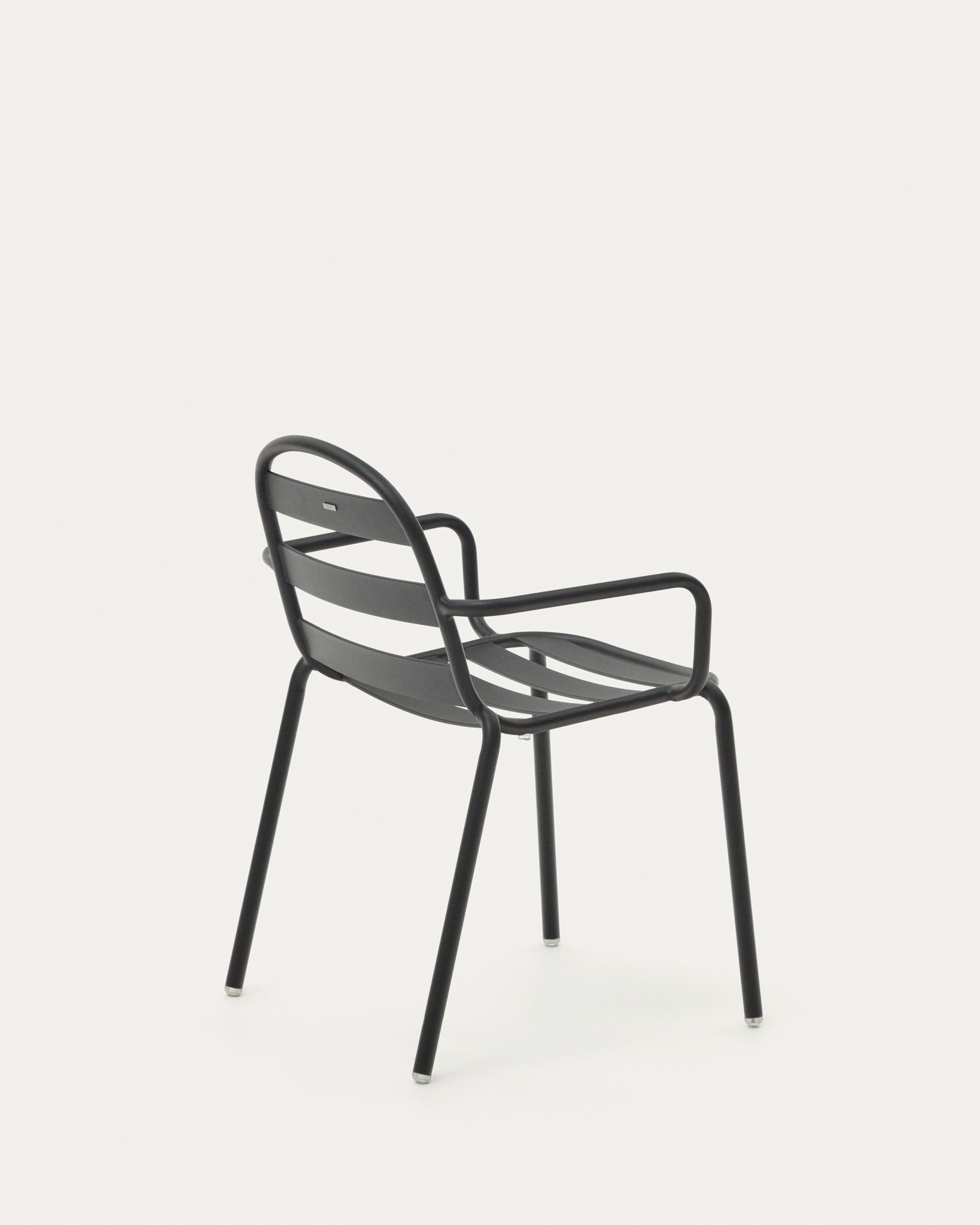 Joncols stackable outdoor aluminium chair with a powder coated grey finish - Product View