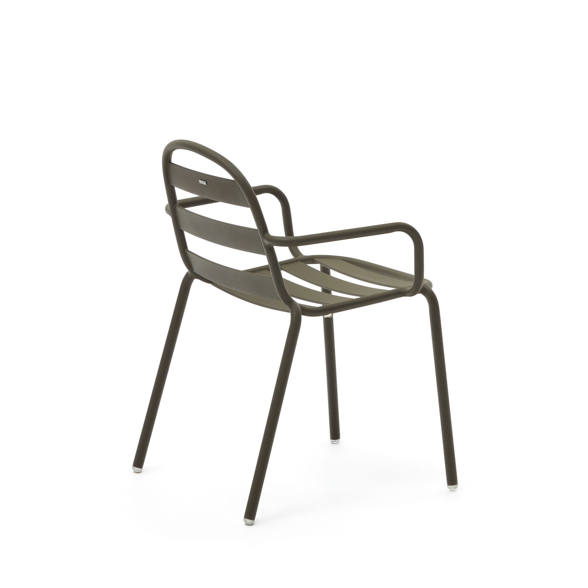 Joncols stackable outdoor aluminium chair with a powder coated green finish - Product Image