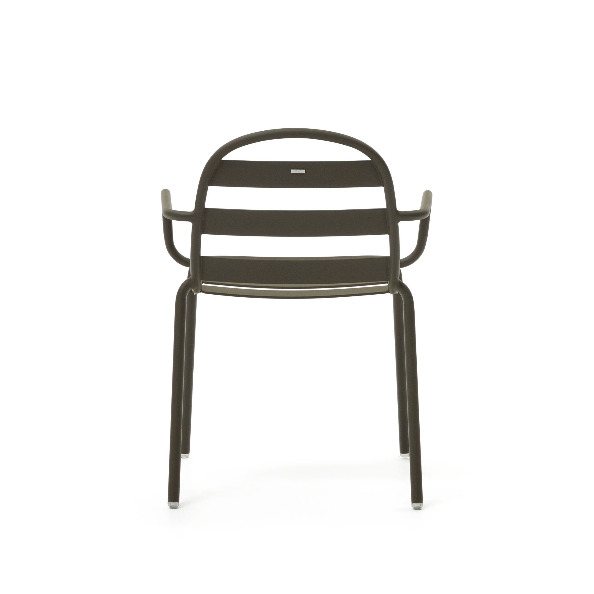 Joncols stackable outdoor aluminium chair with a powder coated green finish - Product Image
